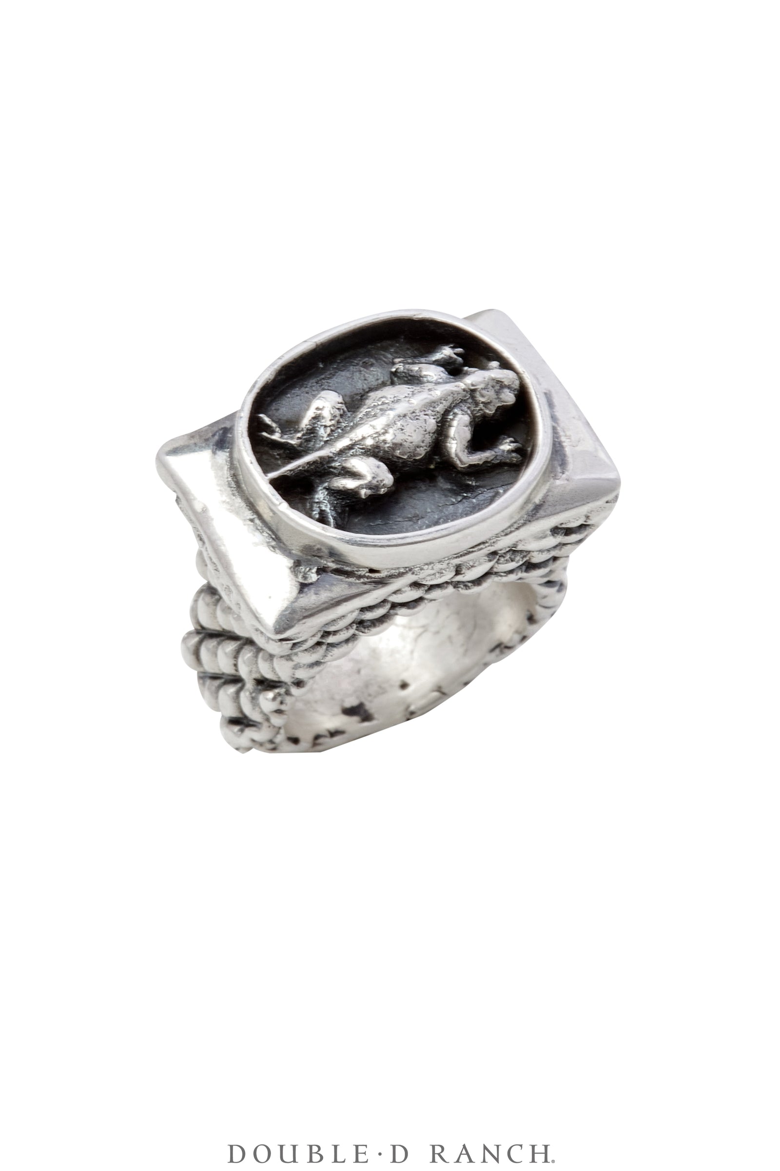 Ring, Dian Malouf, Sterling Silver, Horned Frog, Hallmark, Contemporary, 1678