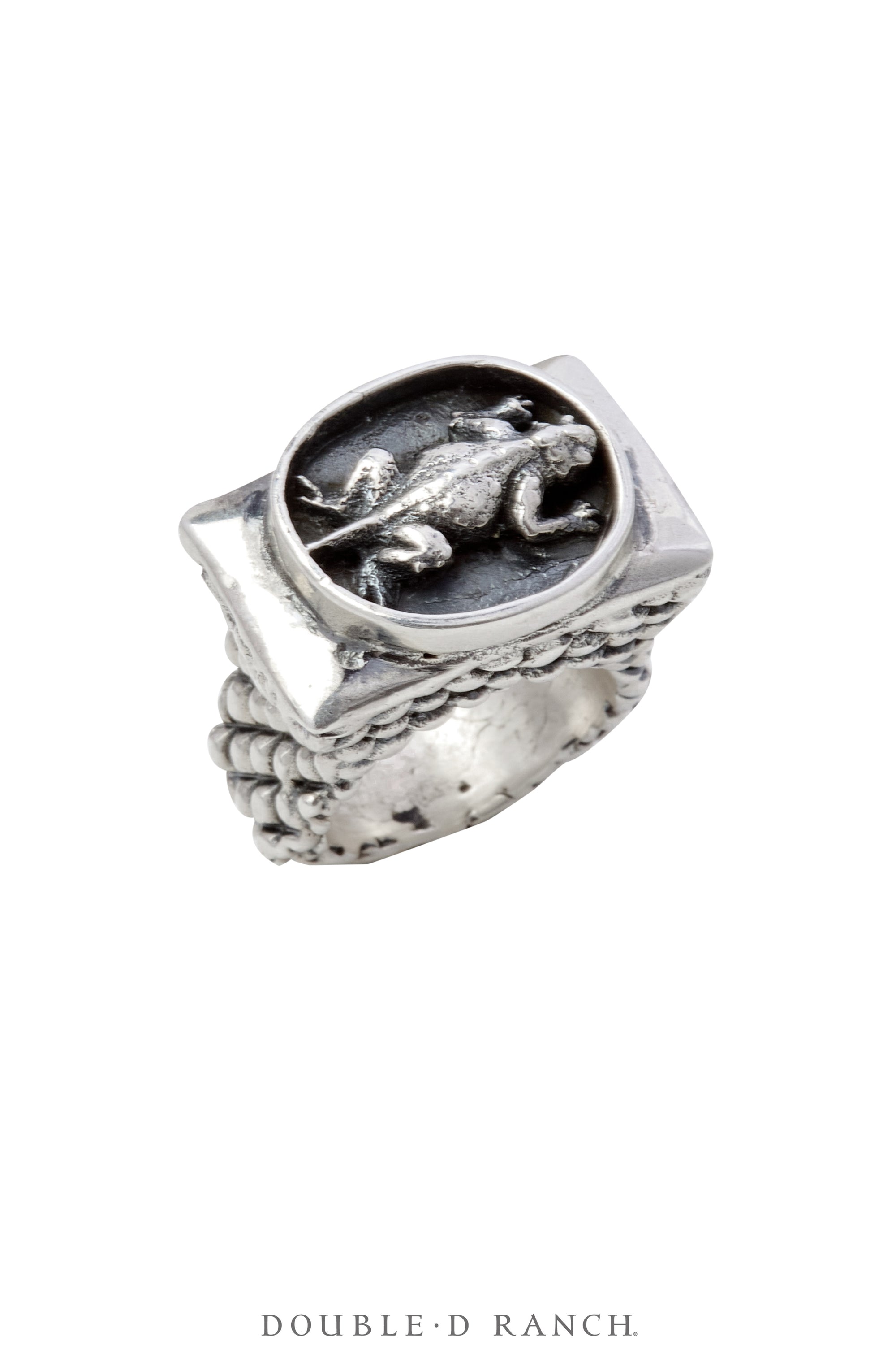Ring, Dian Malouf, Sterling Silver, Horned Frog, Hallmark, Contemporary, 1678