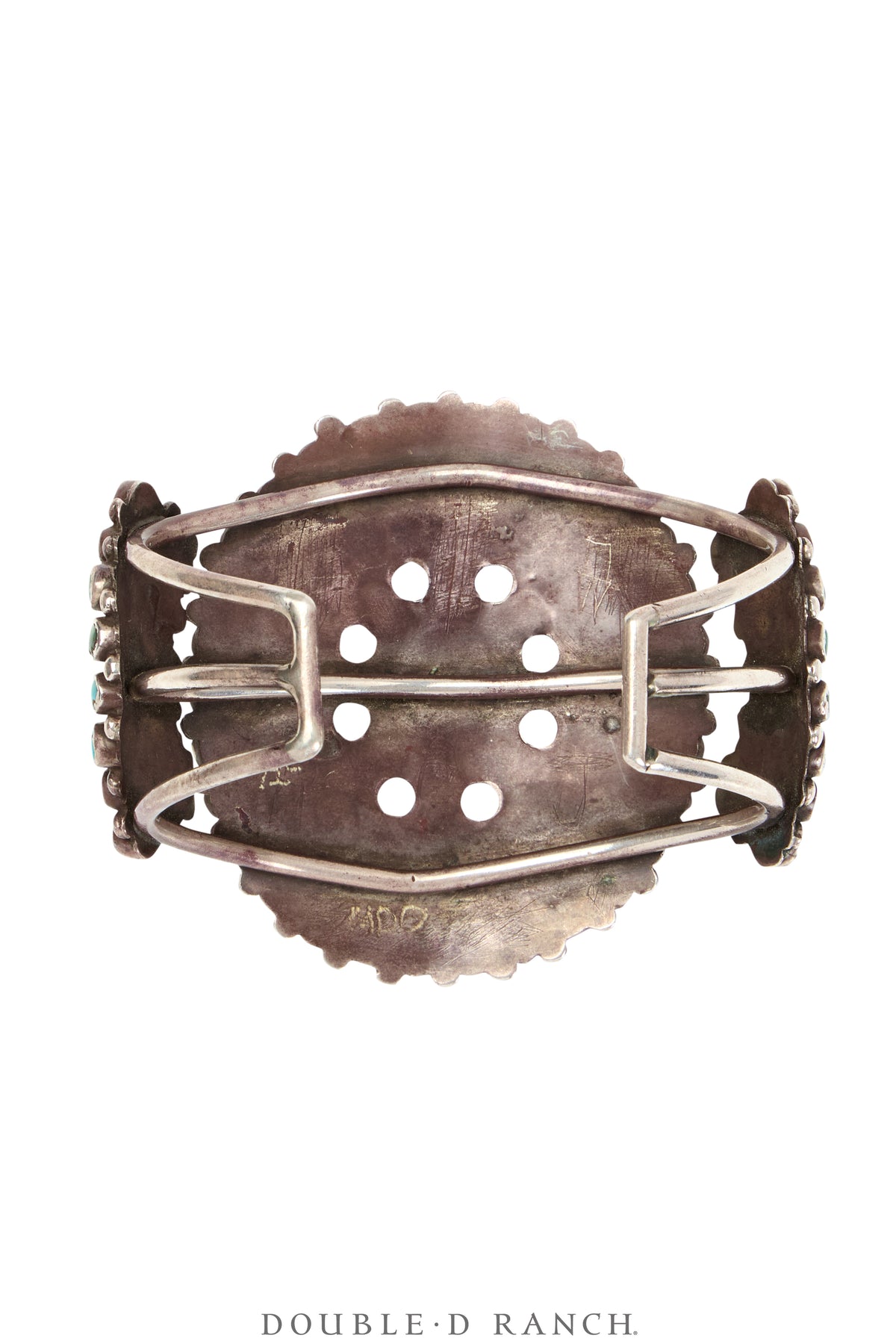 Cuff, Cluster, Turquoise, Hallmark, Vintage, Old Pawn, 3852