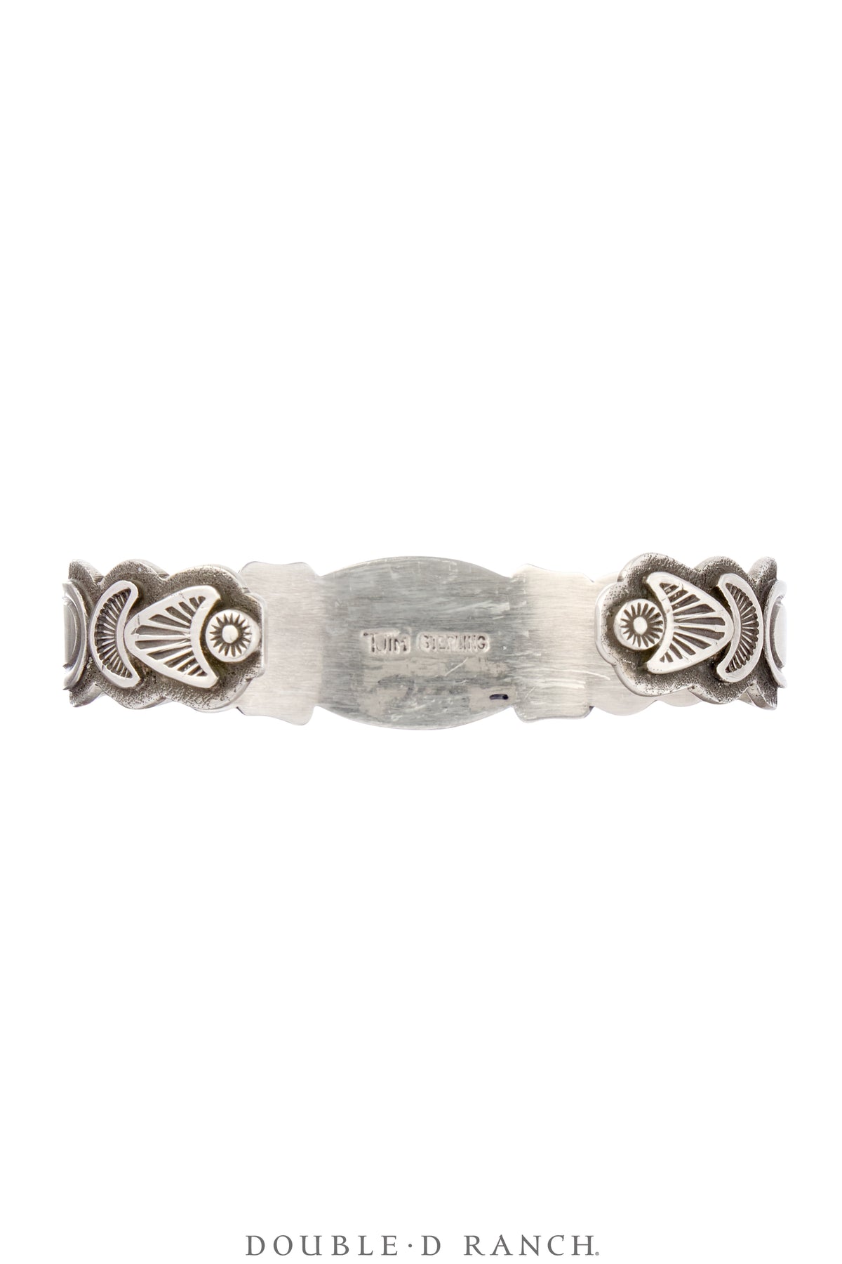 Cuff, Stampwork, Turquoise & Sterling Silver, Hallmark, Contemporary, JB3917