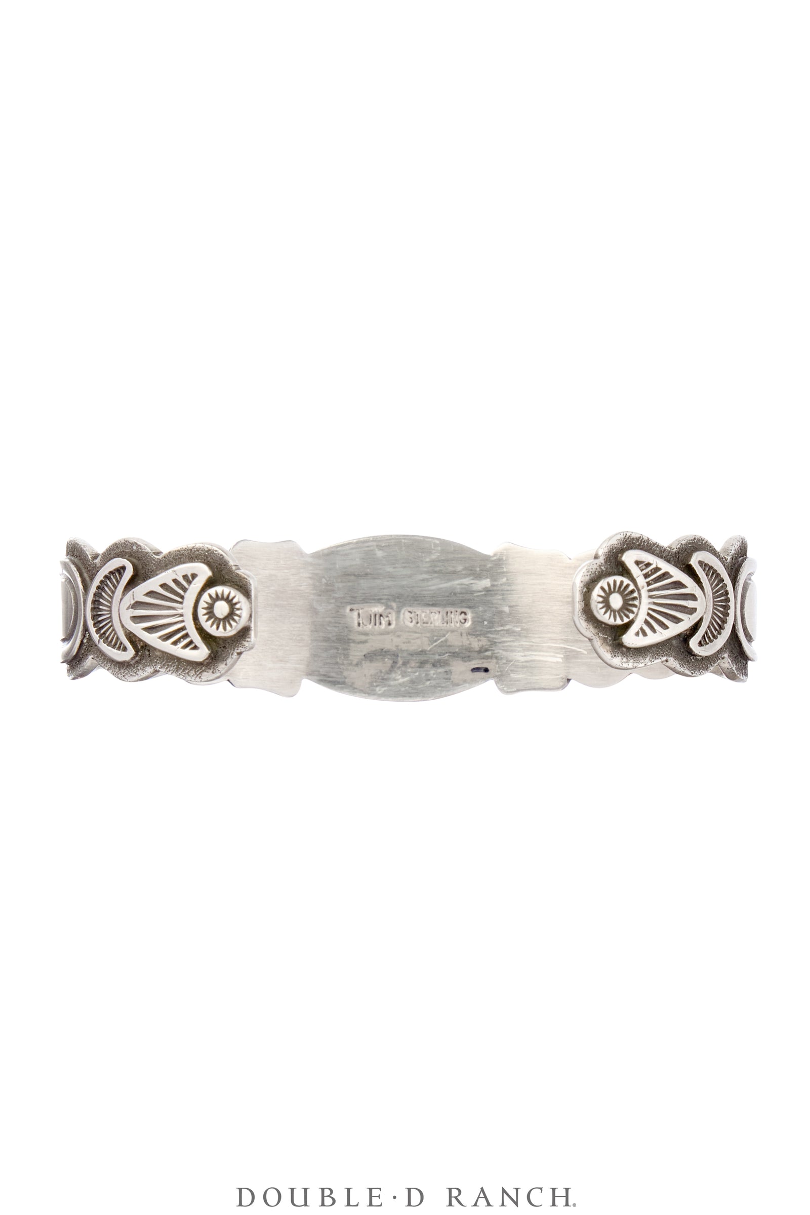 Cuff, Stampwork, Turquoise & Sterling Silver, Hallmark, Contemporary, JB3917