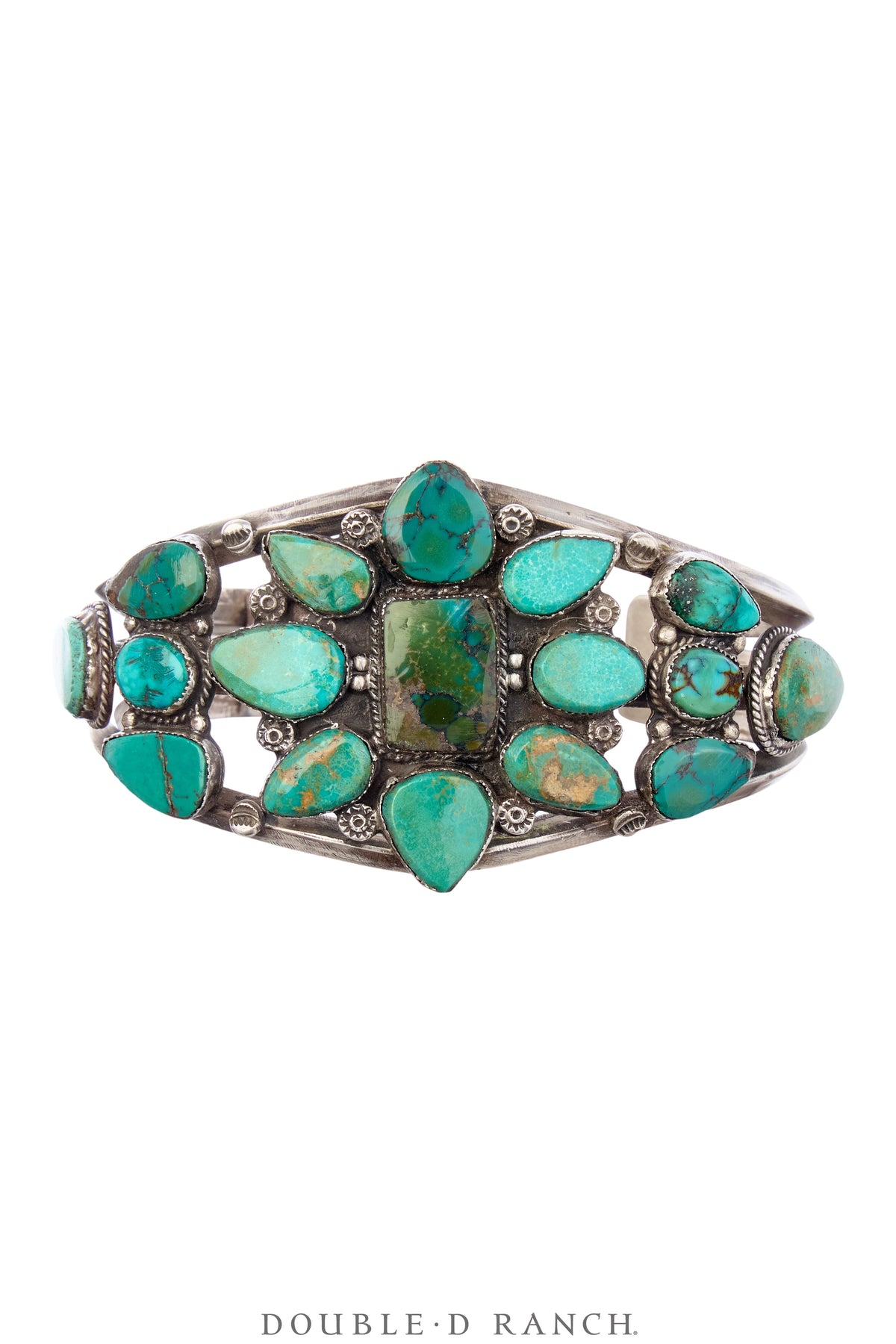Cuff, Cluster, Turquoise, Royston Mine, Old Pawn, pre-'60s, 3929