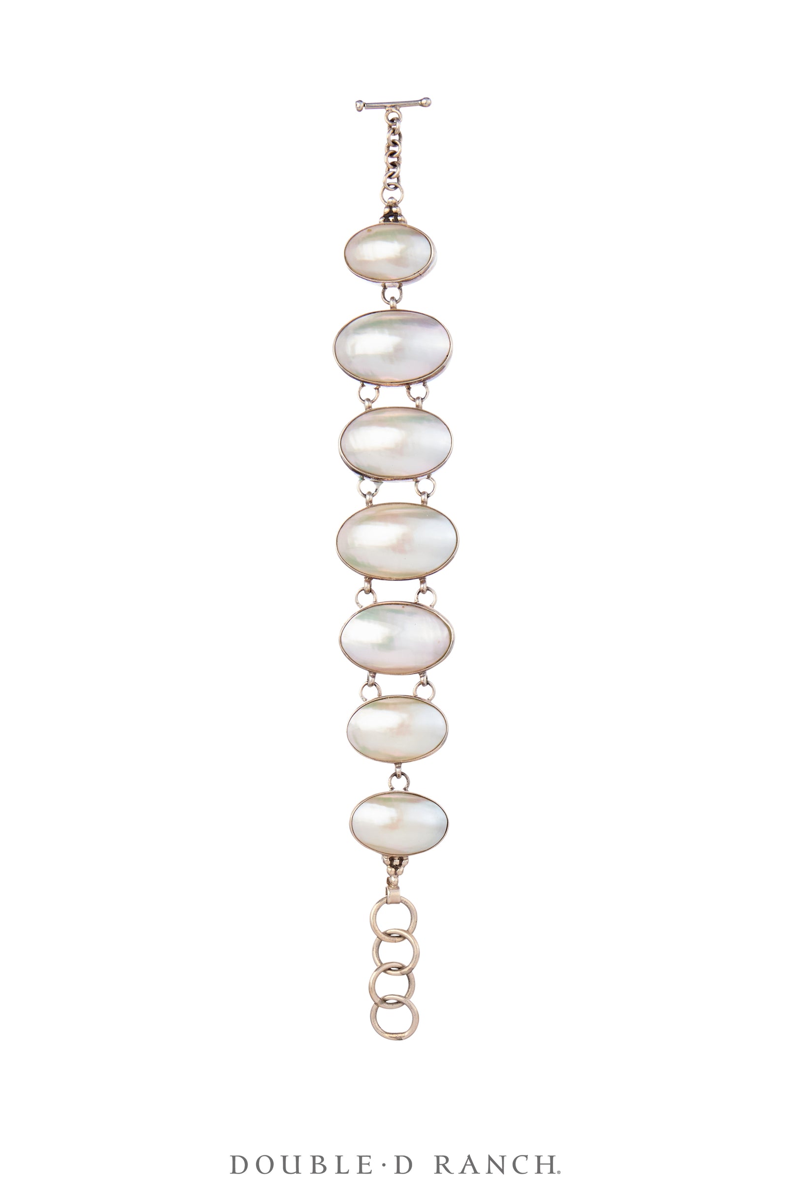 Bracelet, Chain Inlay, Mother of Pearl, Hallmark, Vintage, 3936