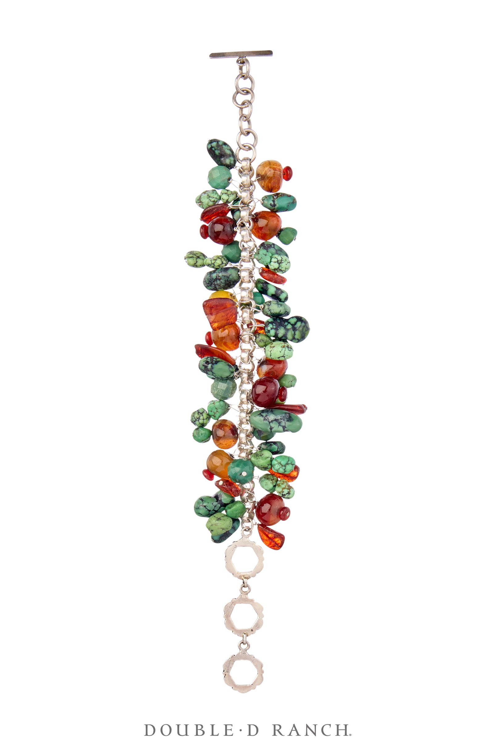 Bracelet, Charm, Turquoise & Amber, Contemporary, 3941