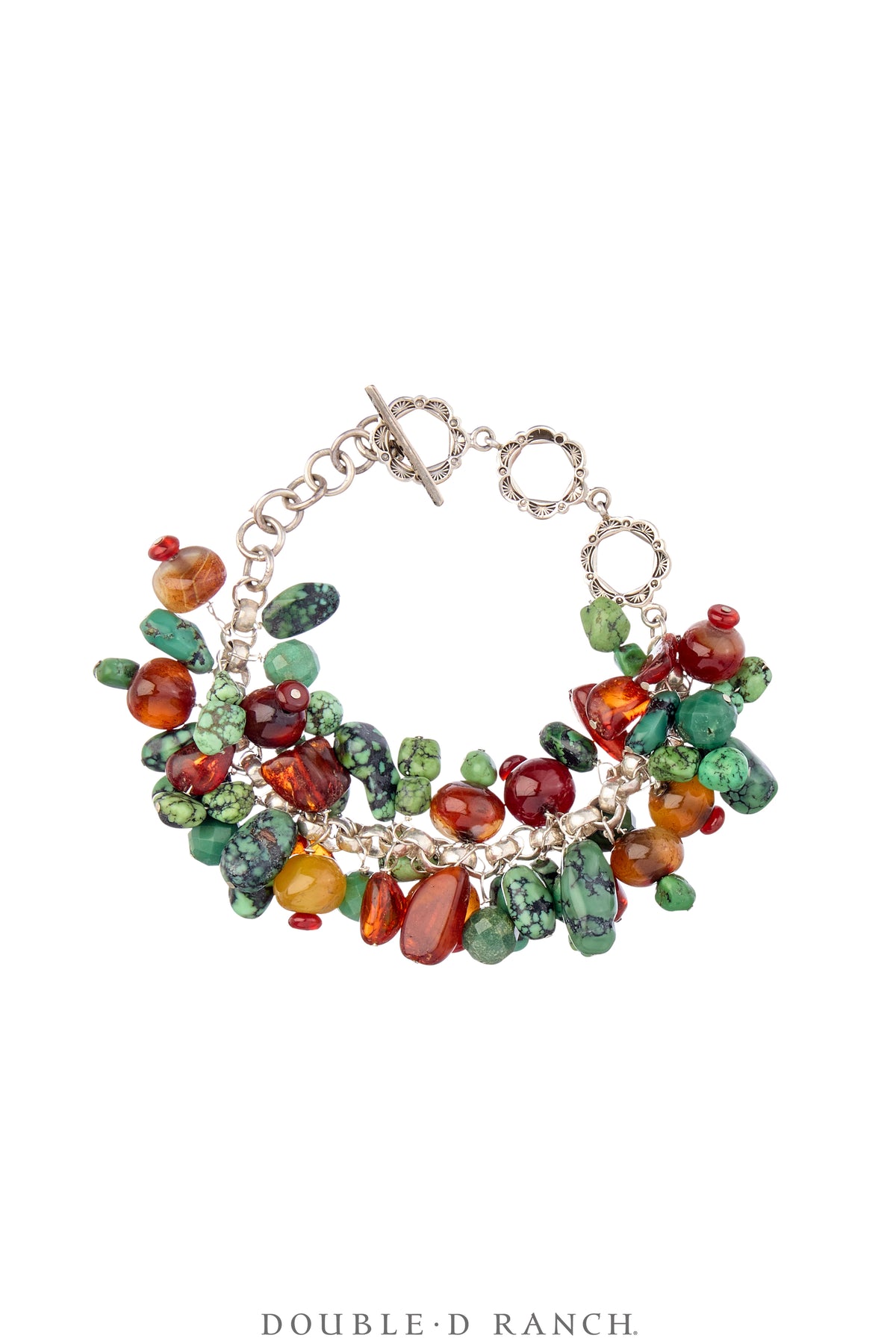 Bracelet, Charm, Turquoise & Amber, Contemporary, 3941