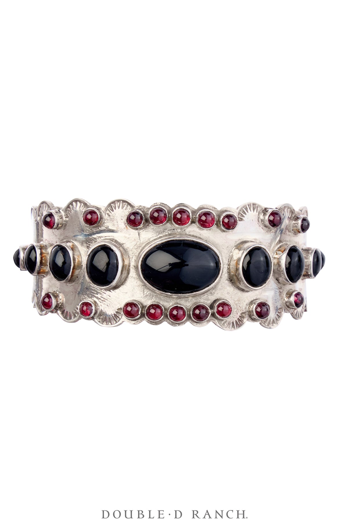 Cuff, Faceted Jewels, Cluster, Garnet, Hallmark, Contemporary, 3944