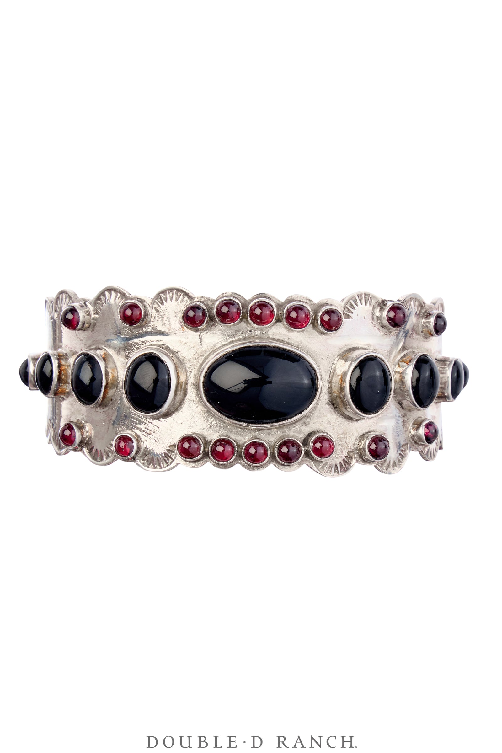 Cuff, Faceted Jewels, Cluster, Garnet, Hallmark, Contemporary, 3944