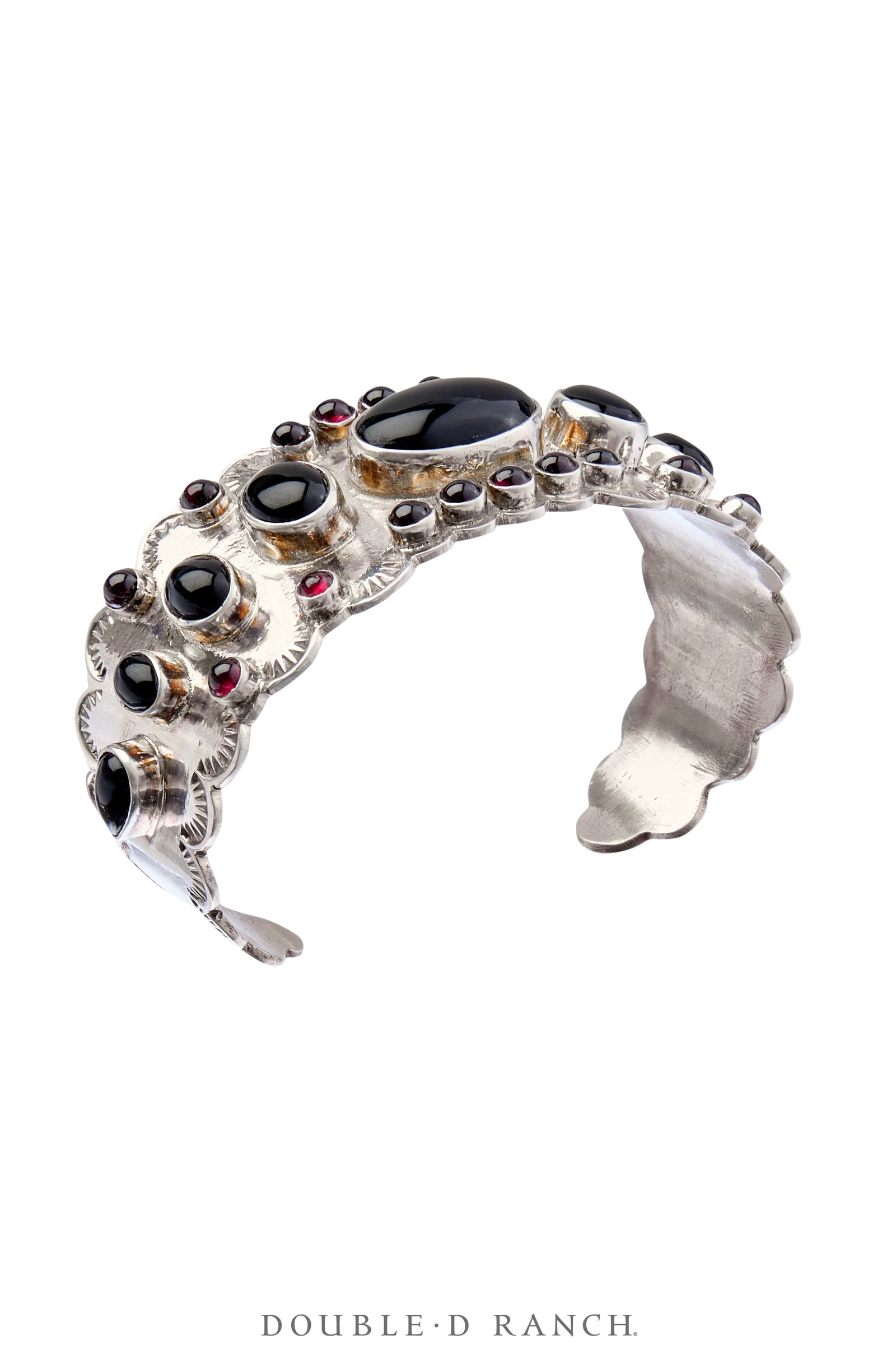 Cuff, Faceted Jewels, Cluster, Garnet, Hallmark, Contemporary, 3944