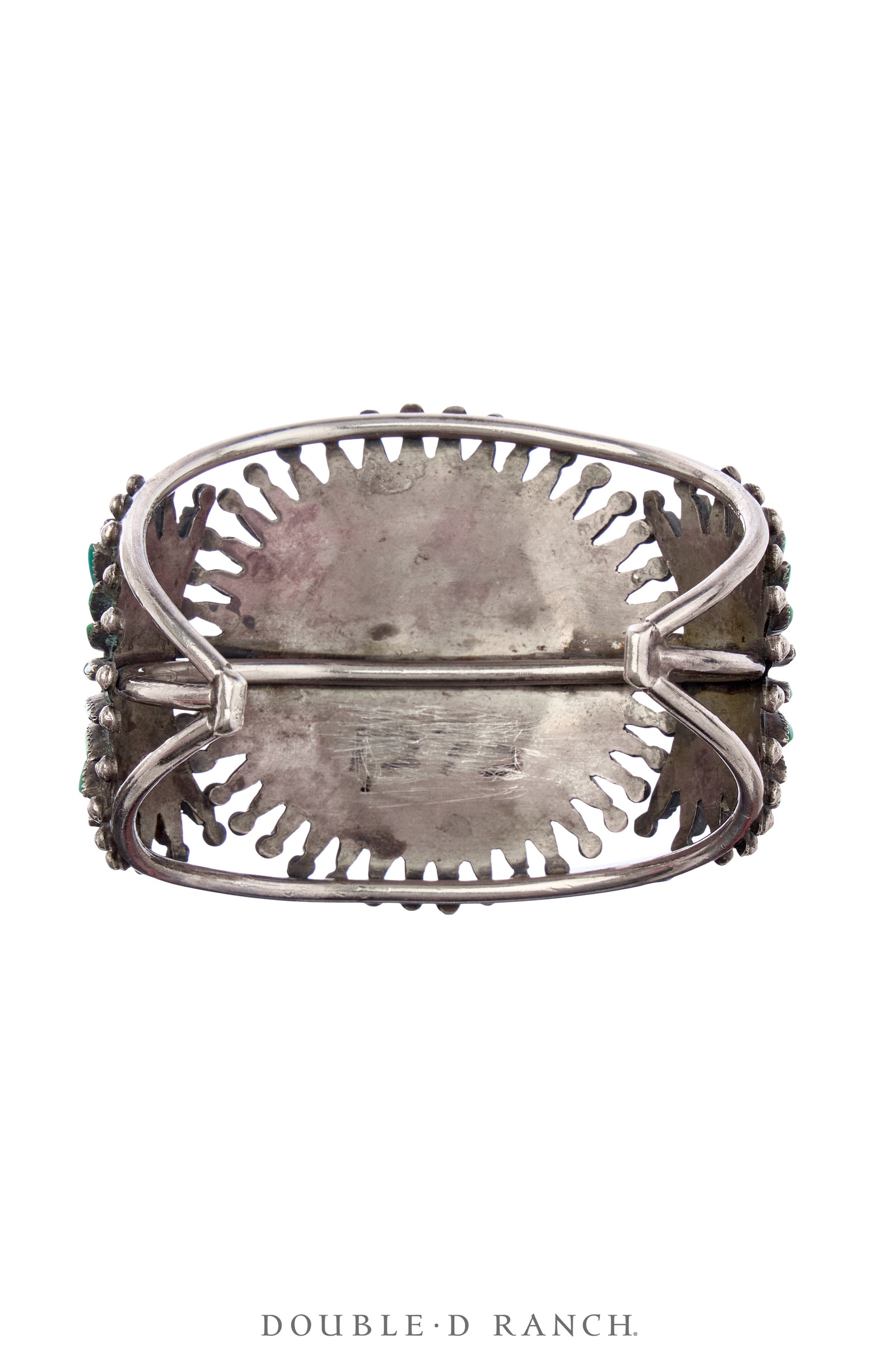 Cuff, Cluster, Turquoise, Needlepoint, Vintage, 40s, 3956