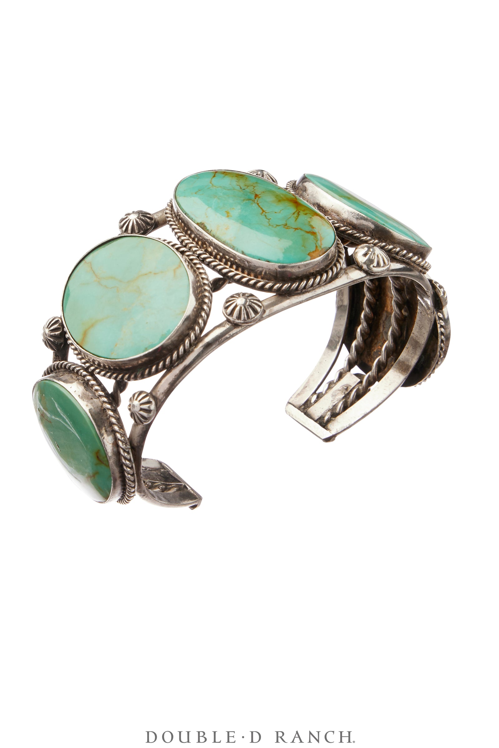 Cuff, Natural Stone, Turquoise, 5 Stones, Hallmark, Contemporary, 3966