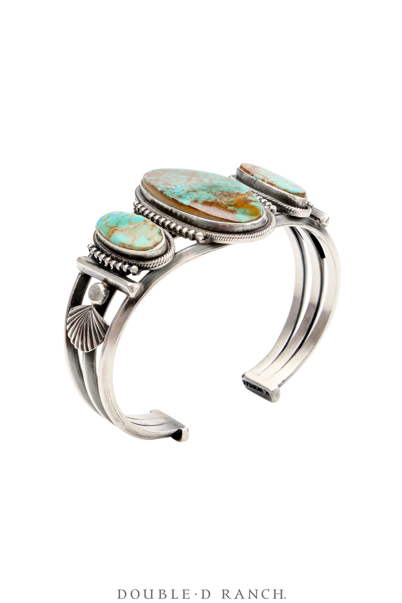 Cuff, Natural Stone, Turquoise, Harry Morgan Hallmark, Vintage, 4006