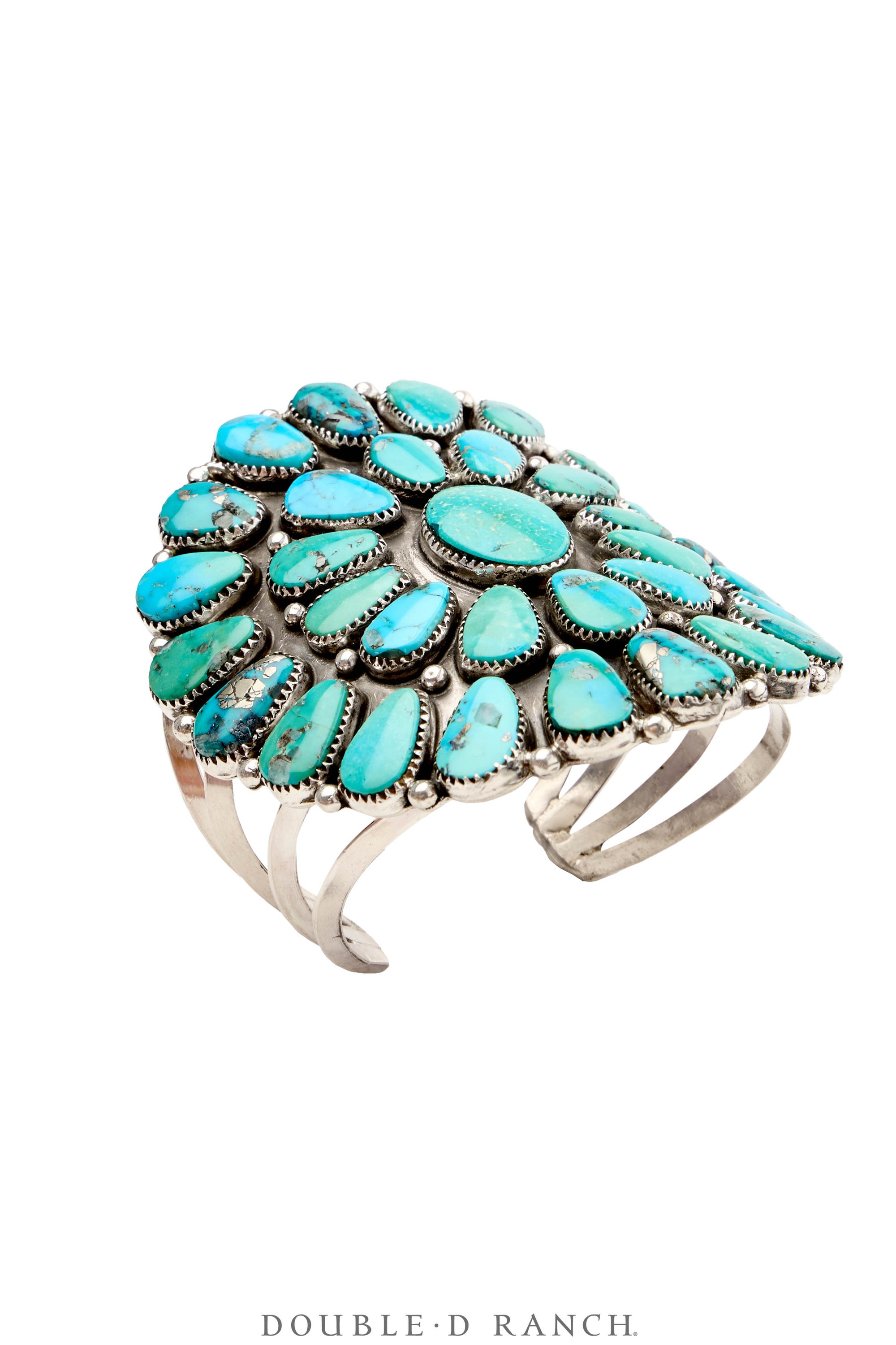 Cuff, Cluster, Turquoise, Sans Hallmark, Vintage, 4044