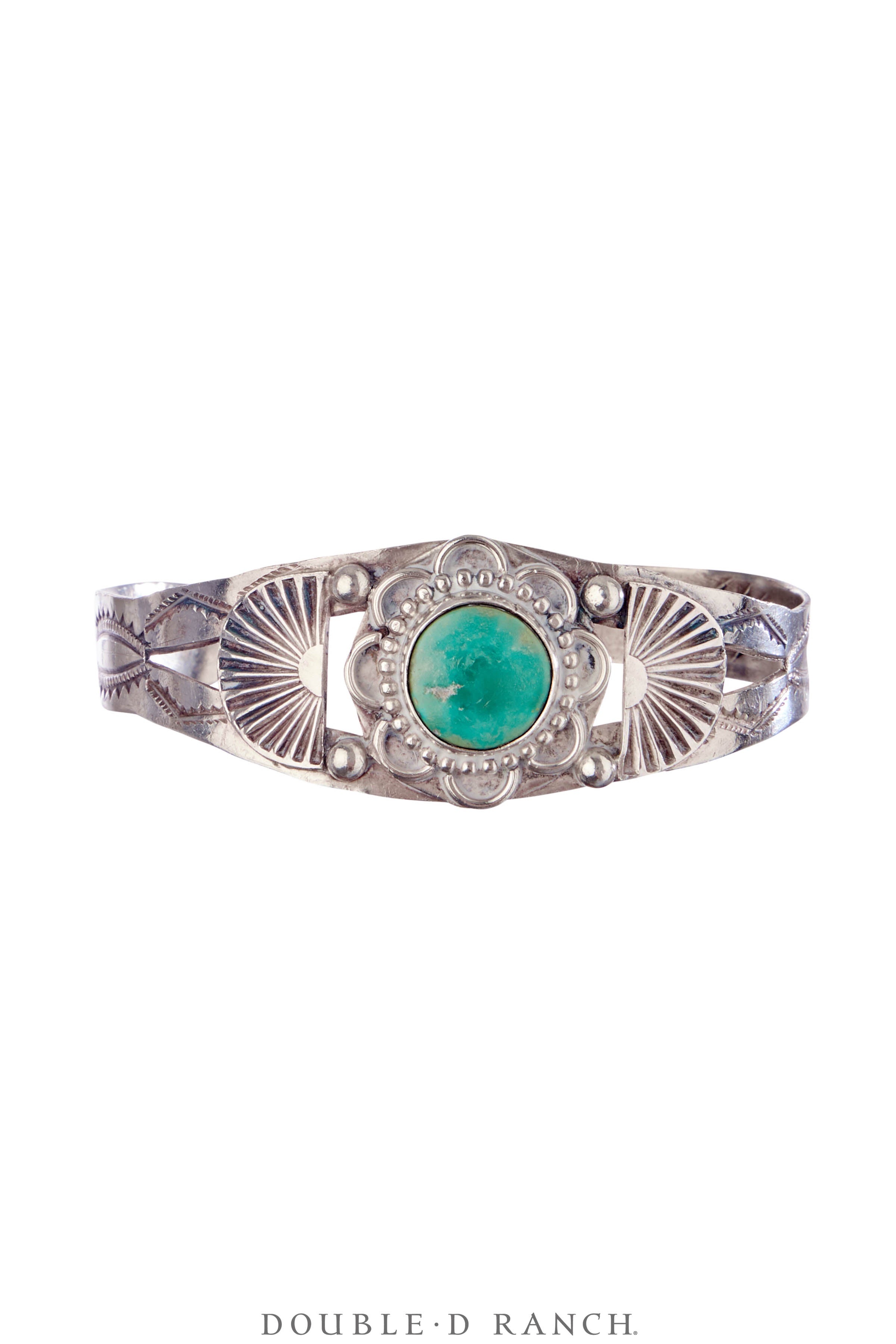 Cuff, Fred Harvey Railroad Era, Turquoise, Vintage '40s, 4056