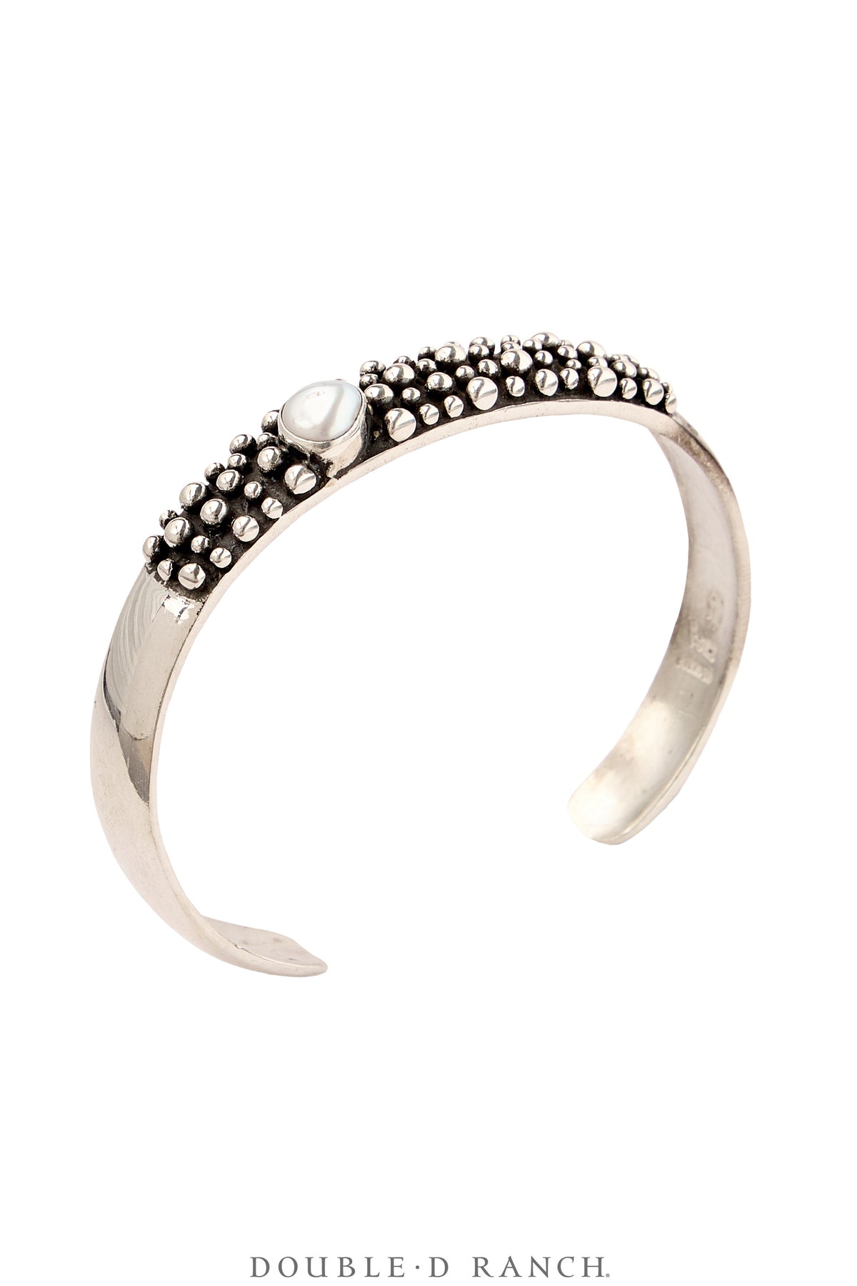 Cuff, Blackened Bubble, Freshwater Pearls, Sterling Silver, Hallmark, Contemporary, 4072