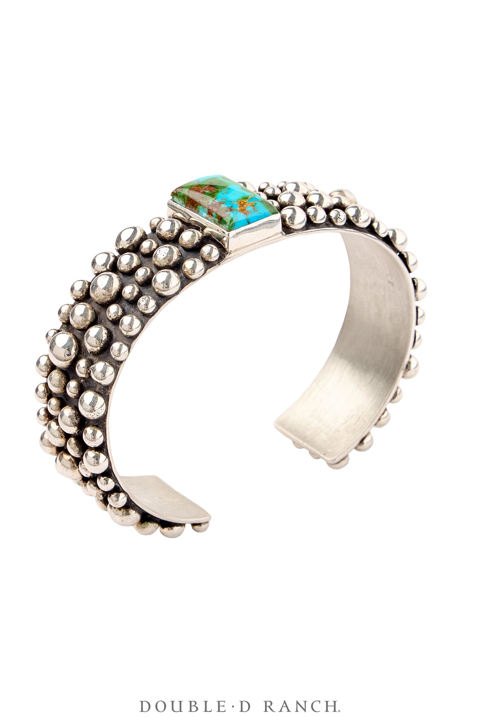 Cuff, Blackened Bubble, Turquoise, Sterling Silver, Hallmark, Contemporary, 4073