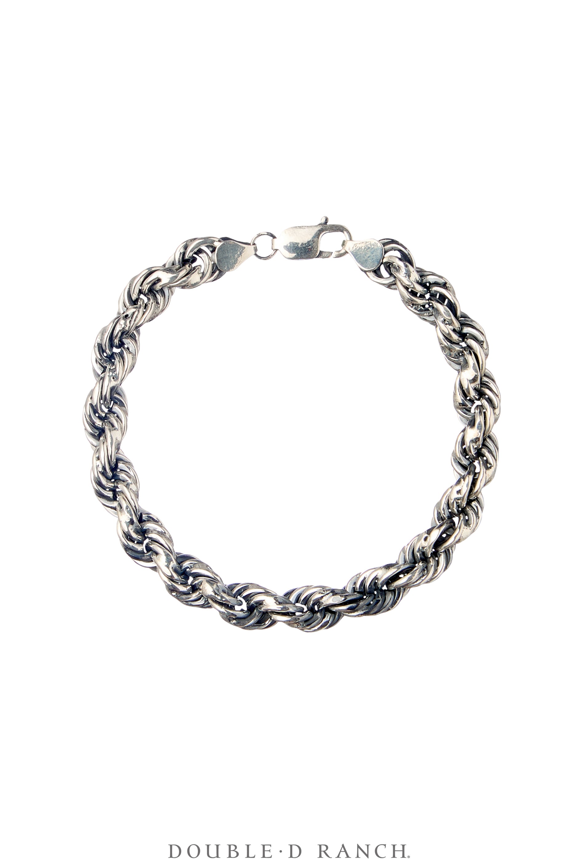 Bracelet, Twist Rope, Sterling Silver, Contemporary, 8", 4081
