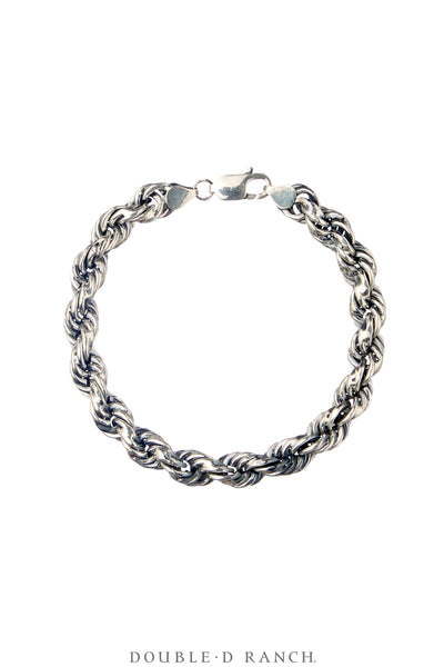 Bracelet, Twist Rope, Sterling Silver, Contemporary, 8