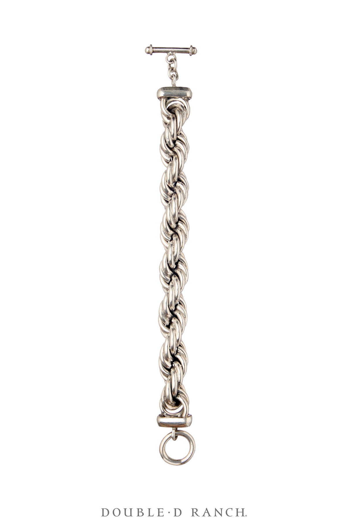 Bracelet, Twist Rope, Sterling Silver, 16mm, 8", Contemporary, 4082