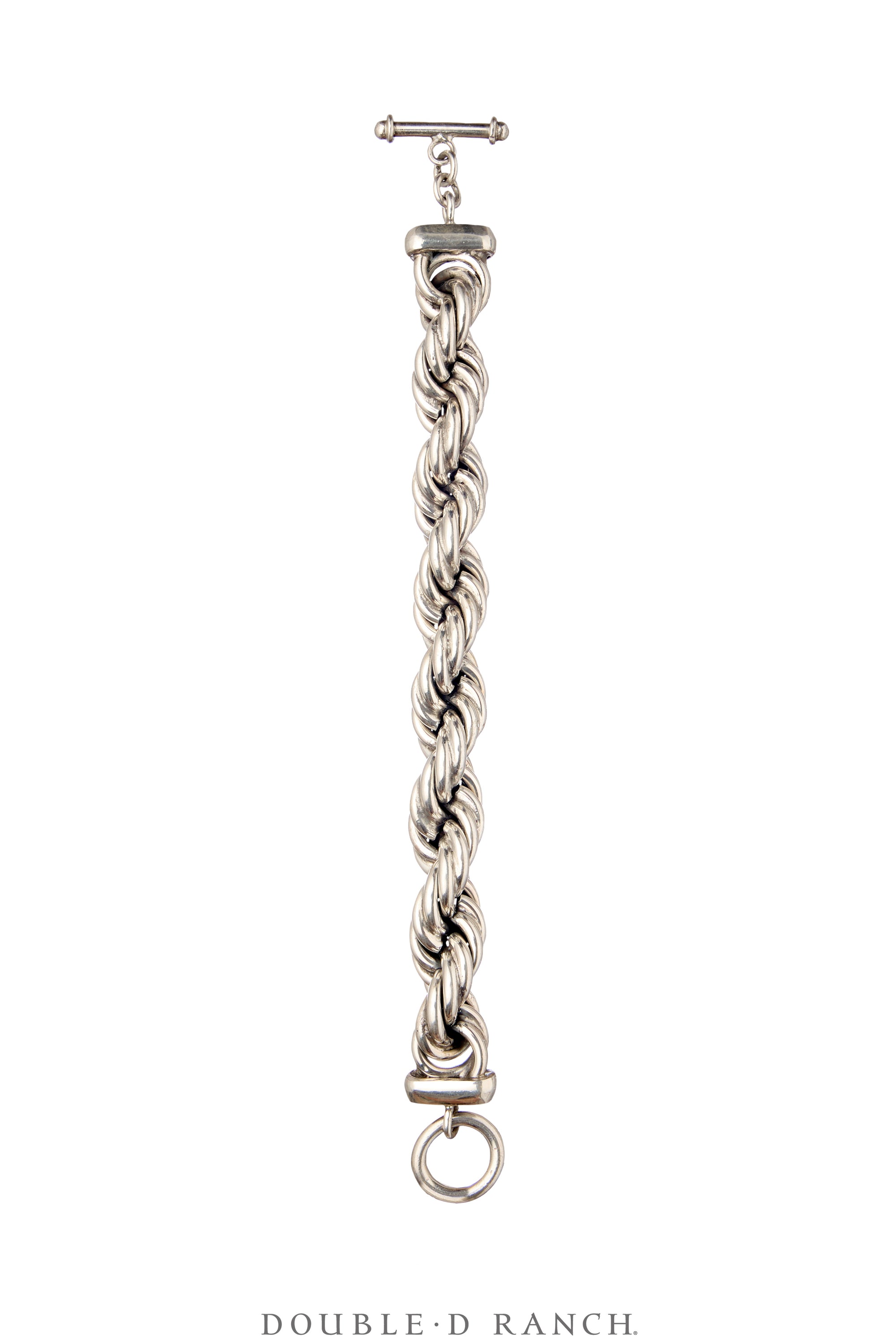 Bracelet, Twist Rope, Sterling Silver, 16mm, 8", Contemporary, 4082