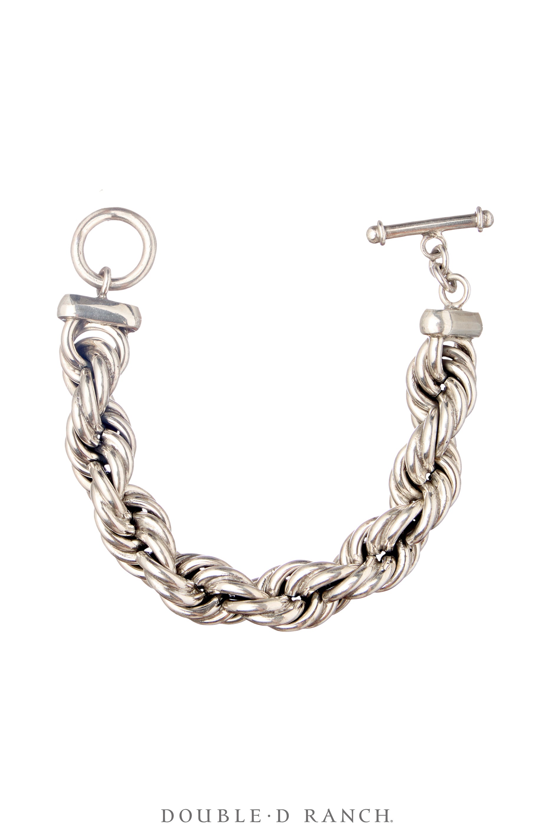 Bracelet, Twist Rope, Sterling Silver, 16mm, 8", Contemporary, 4082