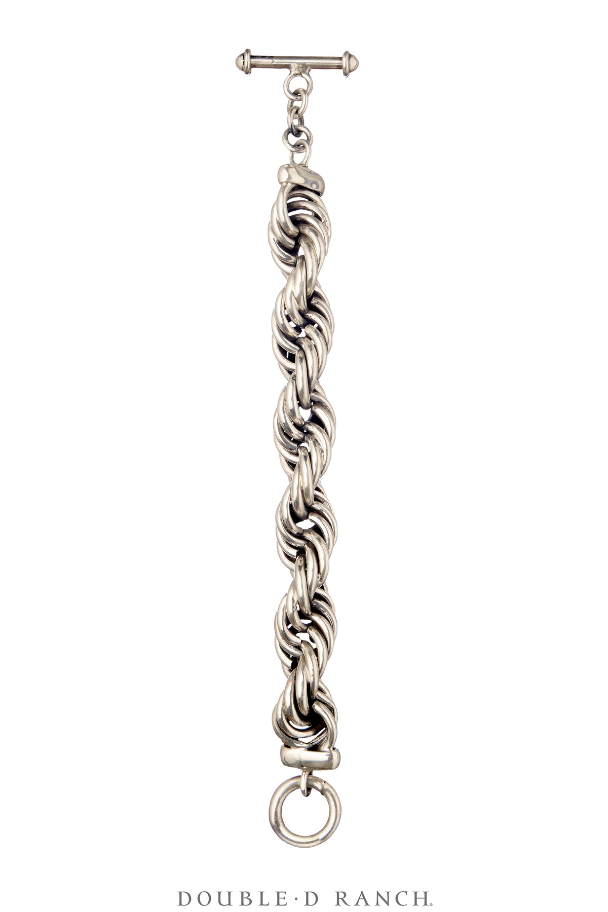 Bracelet, Twist Rope, Sterling Silver, 16mm, 8.5", Contemporary, 4083