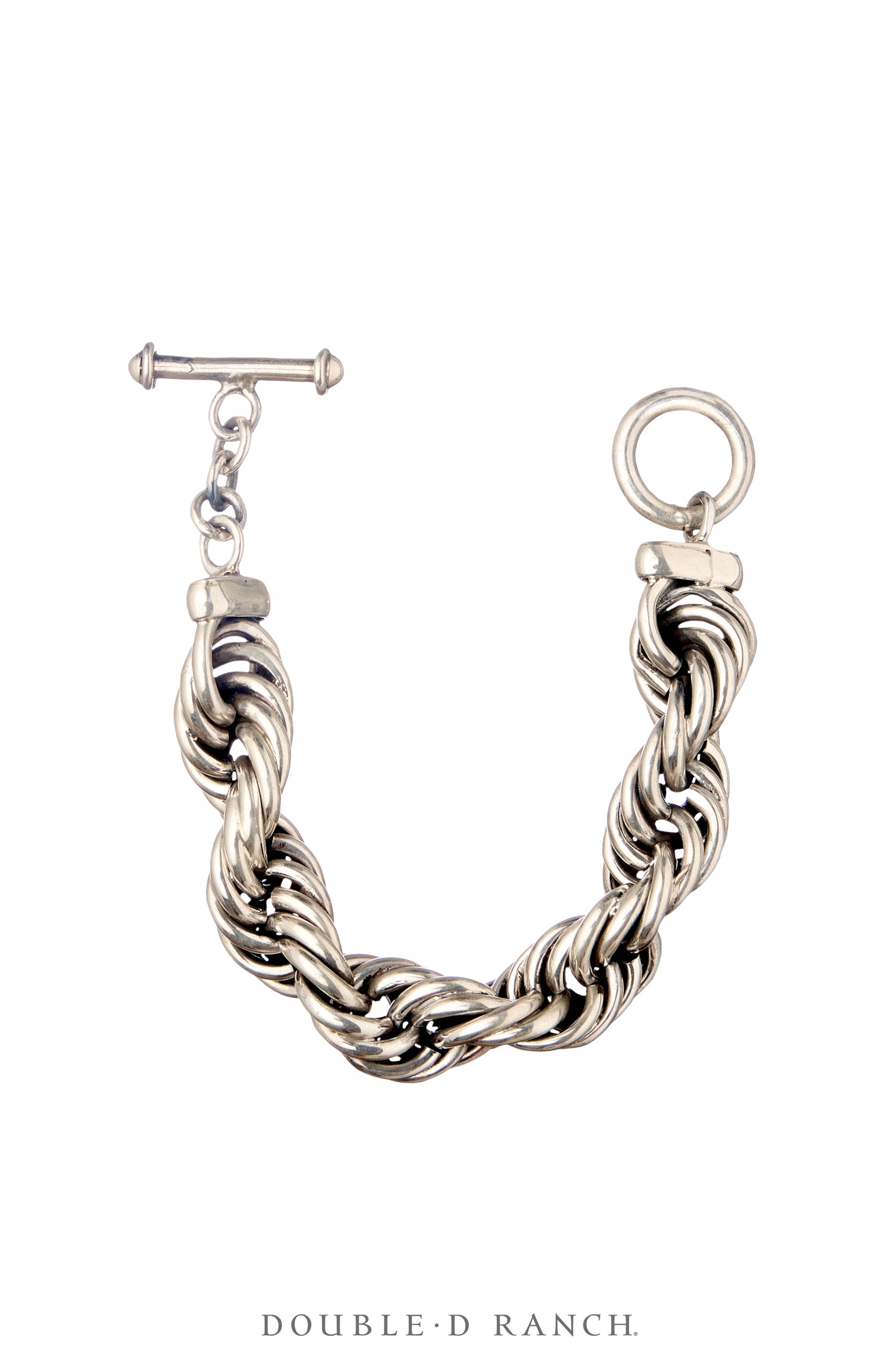 Bracelet, Twist Rope, Sterling Silver, 16mm, 8.5", Contemporary, 4083