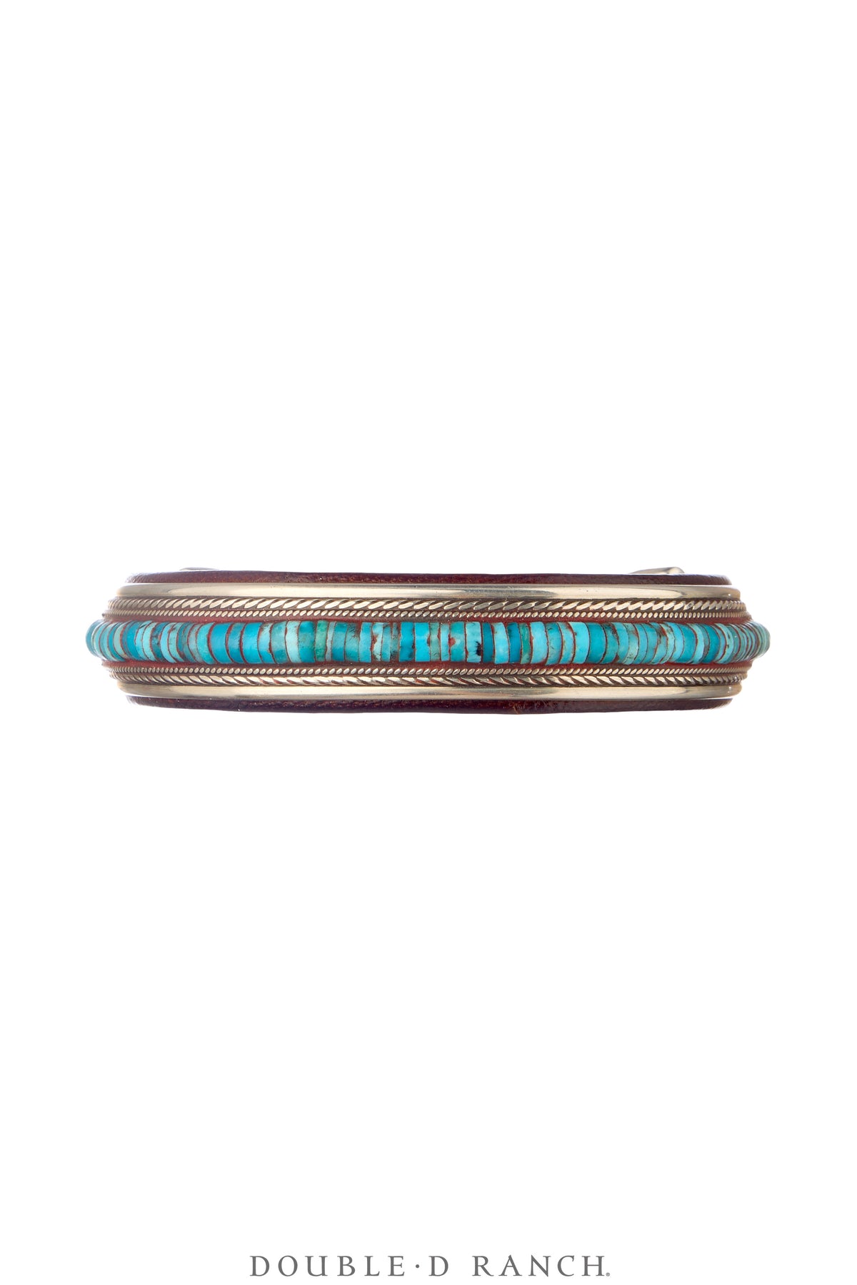 Cuff, Inlay, Turquoise, Leather Lined, Artisan, Charlie Favour, Contemporary, 4094