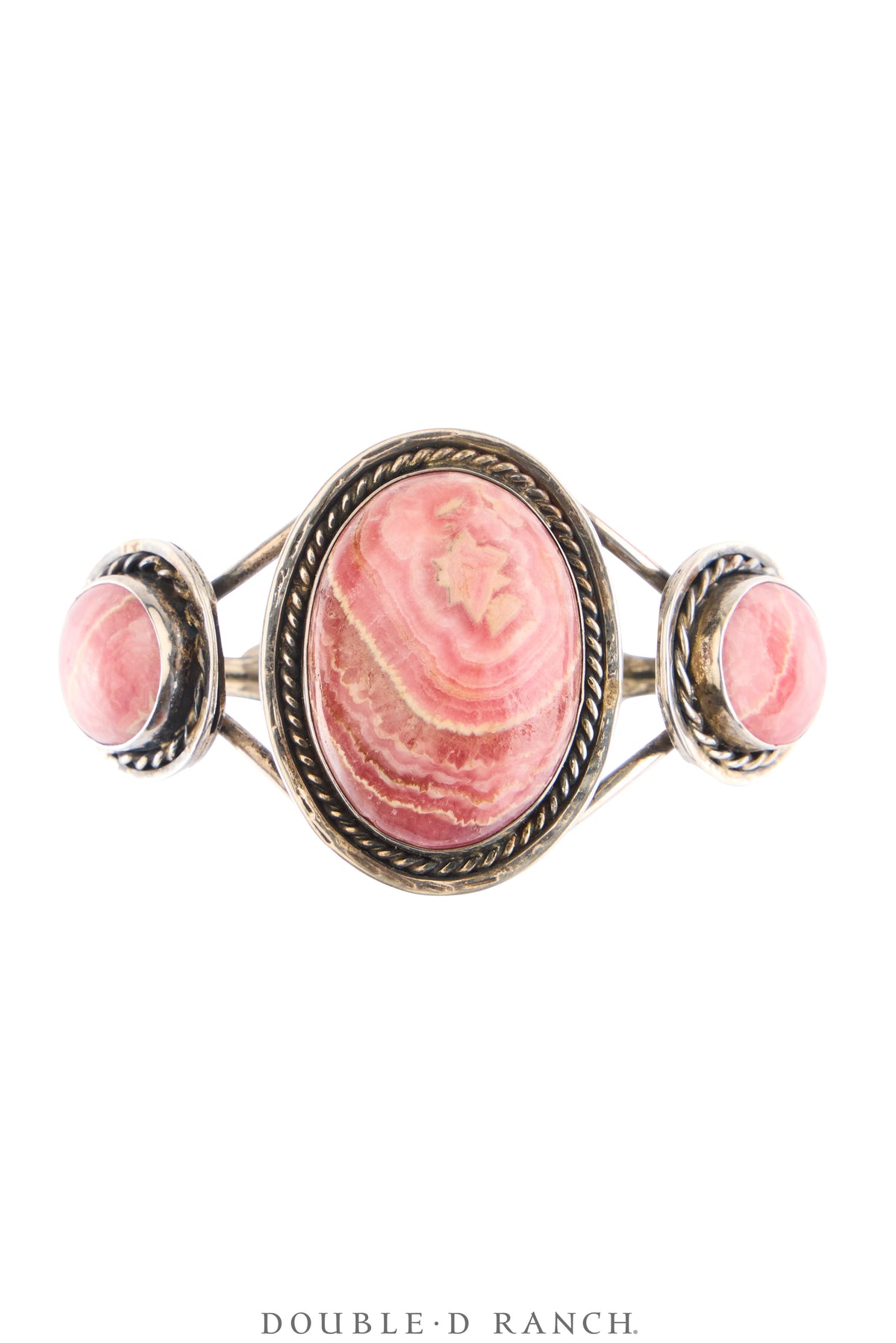 Cuff, Natural Stone, Rhodochrosite, Vintage, 4141
