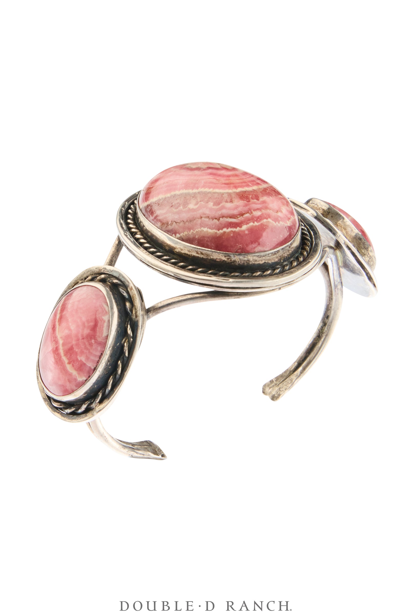 Cuff, Natural Stone, Rhodochrosite, Vintage, 4141