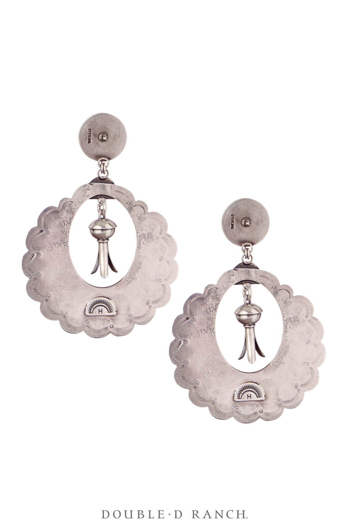 Earrings, Hoop, Turquoise, Dennis Hogan Hallmark, Contemporary,113F