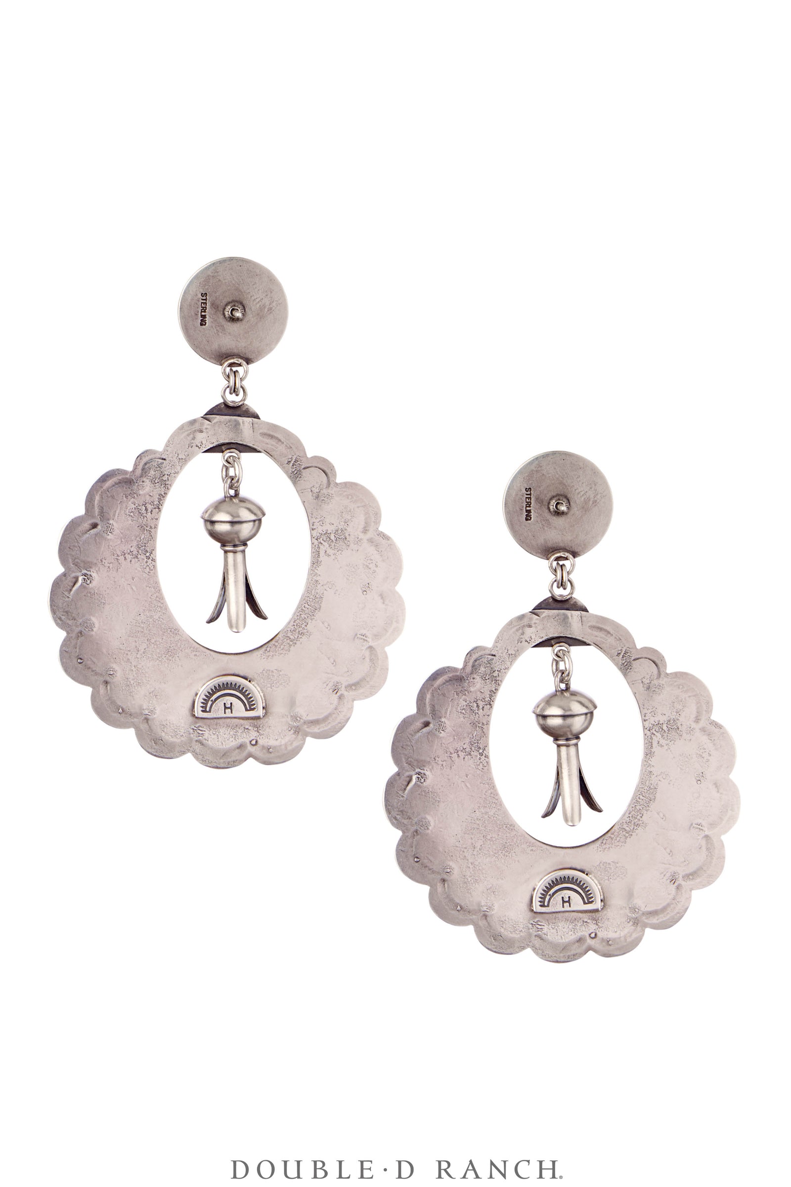 Earrings, Hoop, Turquoise, Dennis Hogan Hallmark, Contemporary,113F