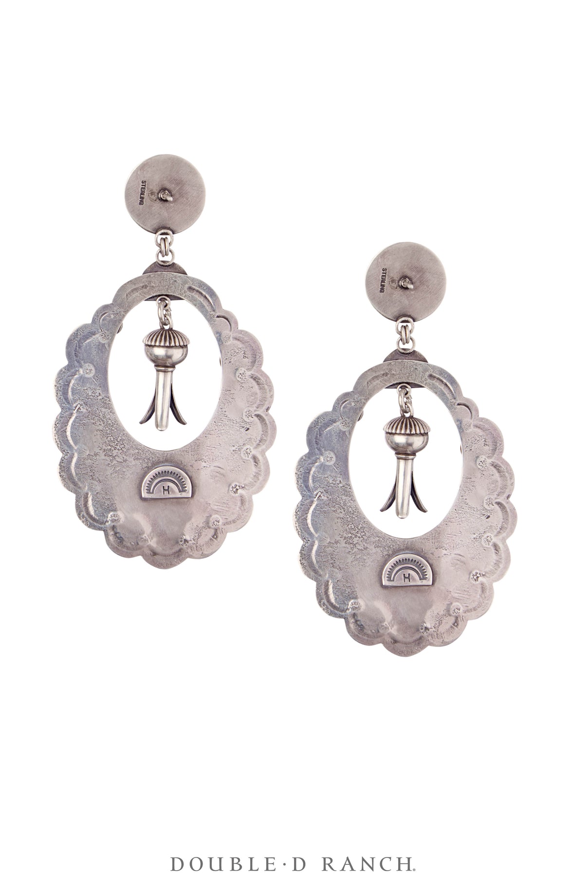 Earrings, Hoop, Turquoise, Dennis Hogan Hallmark, Contemporary, 1450B