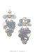 Earrings, Oscar Betz, Chandelier, Lapis & Mixed Stones, Hallmark, Vintage, 1797