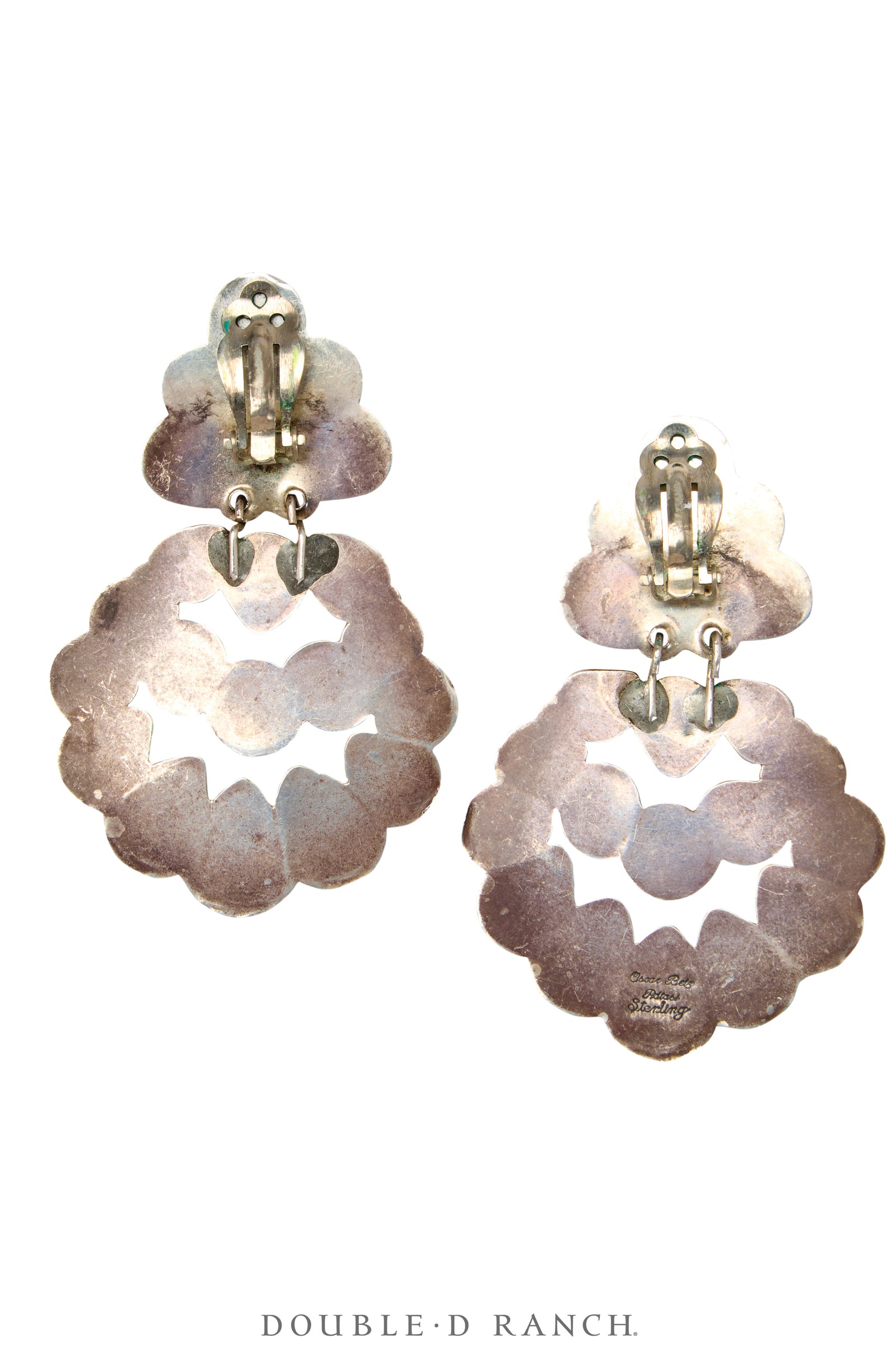Earrings, Oscar Betz, Chandelier, Multi-Stone, Hallmark, Vintage, 1814