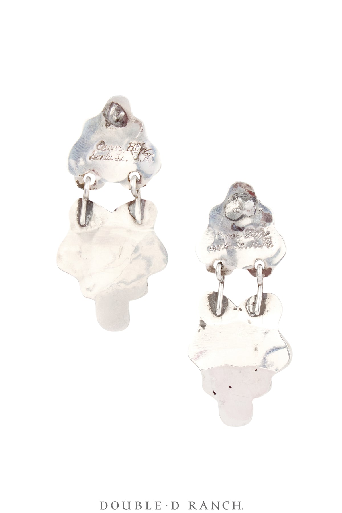 Earrings, Oscar Betz, Triangle,  Turquoise, Sugilite, Opal, Orange Spiny Oyster, Trade Bead, Hallmark, 1841