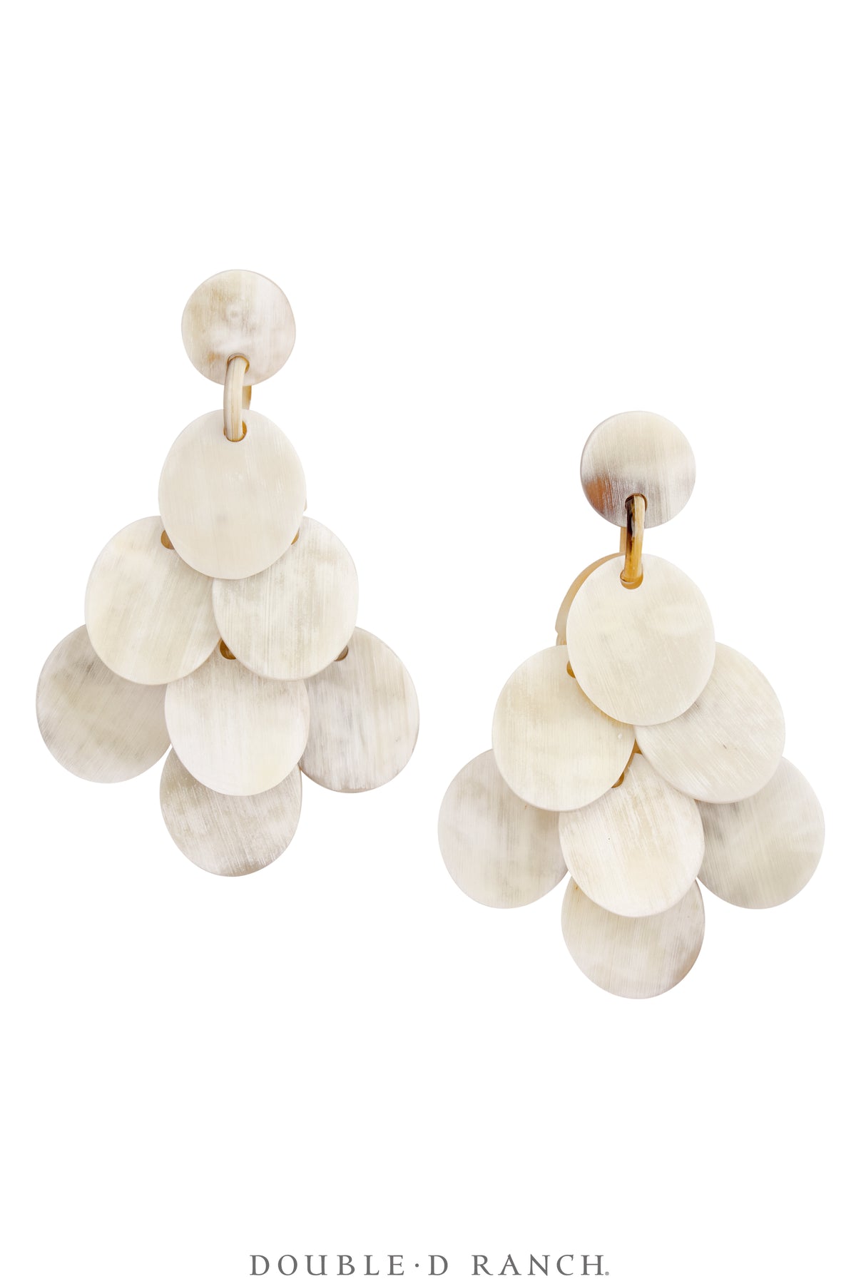 Earrings, Chandelier, Horn, Organic, Contemporary, 1884