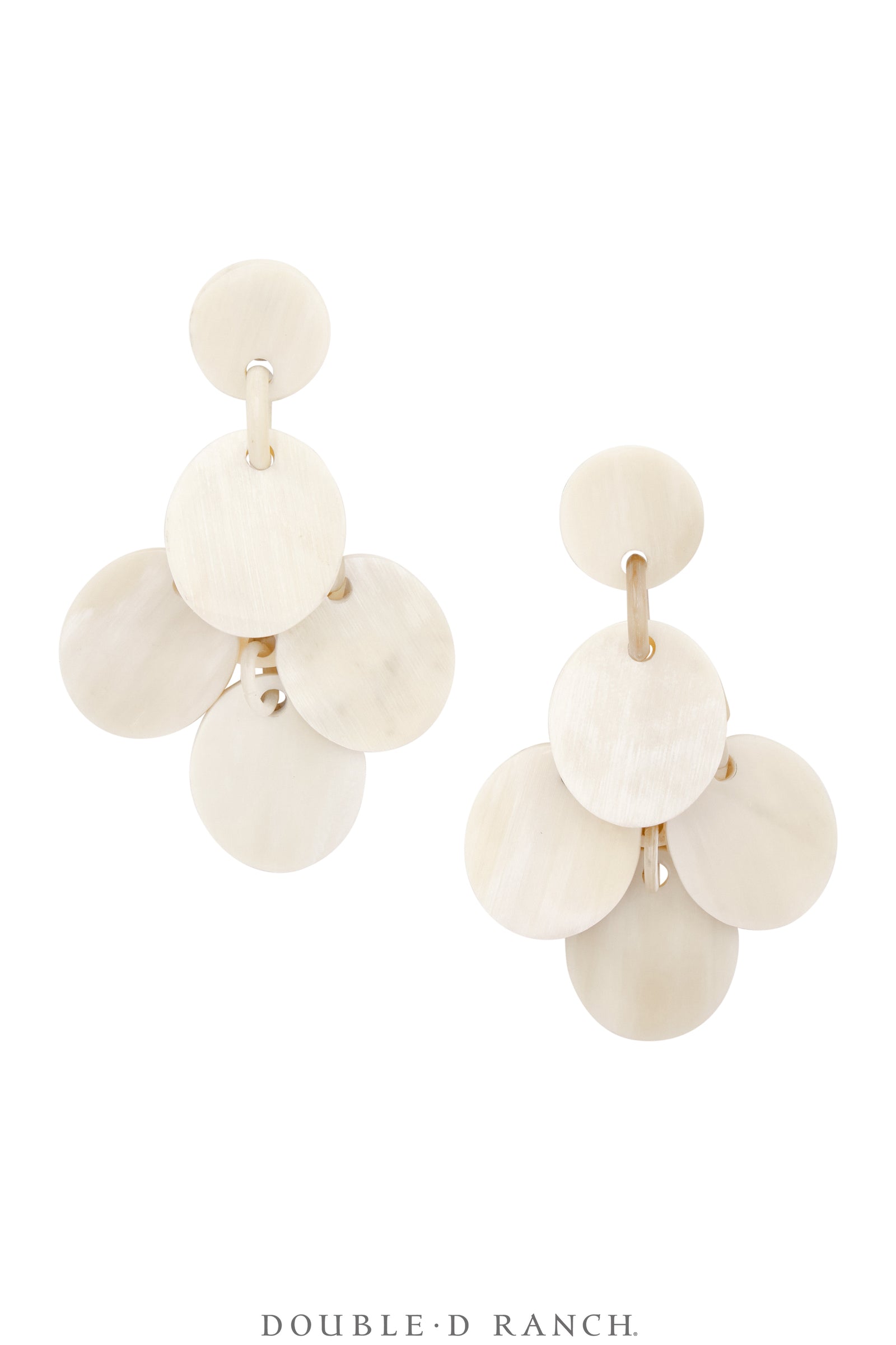 Earrings, Chandelier, Horn, Organic, Contemporary, 1885