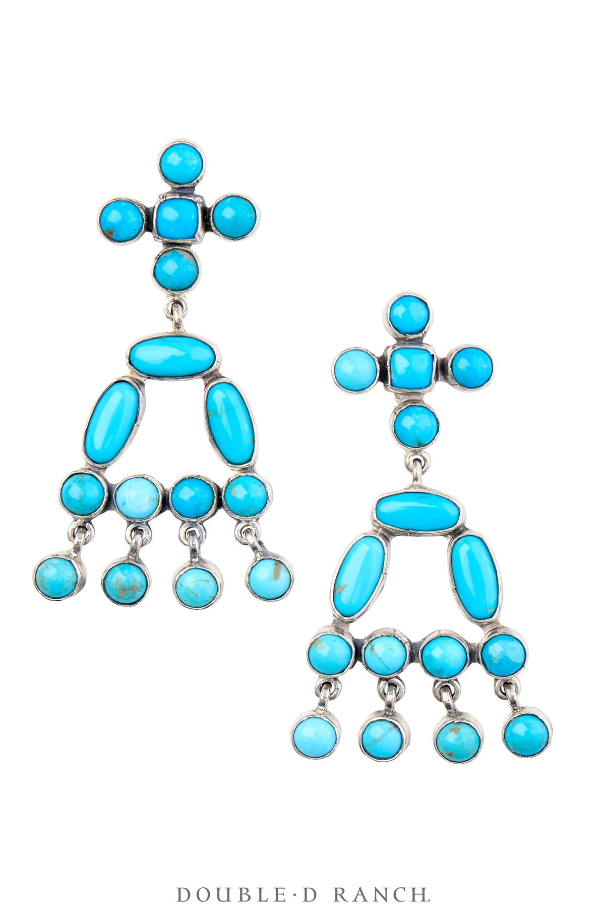 Earrings, Federico, Chandelier, Turquoise, Hallmark, Contemporary, 1895