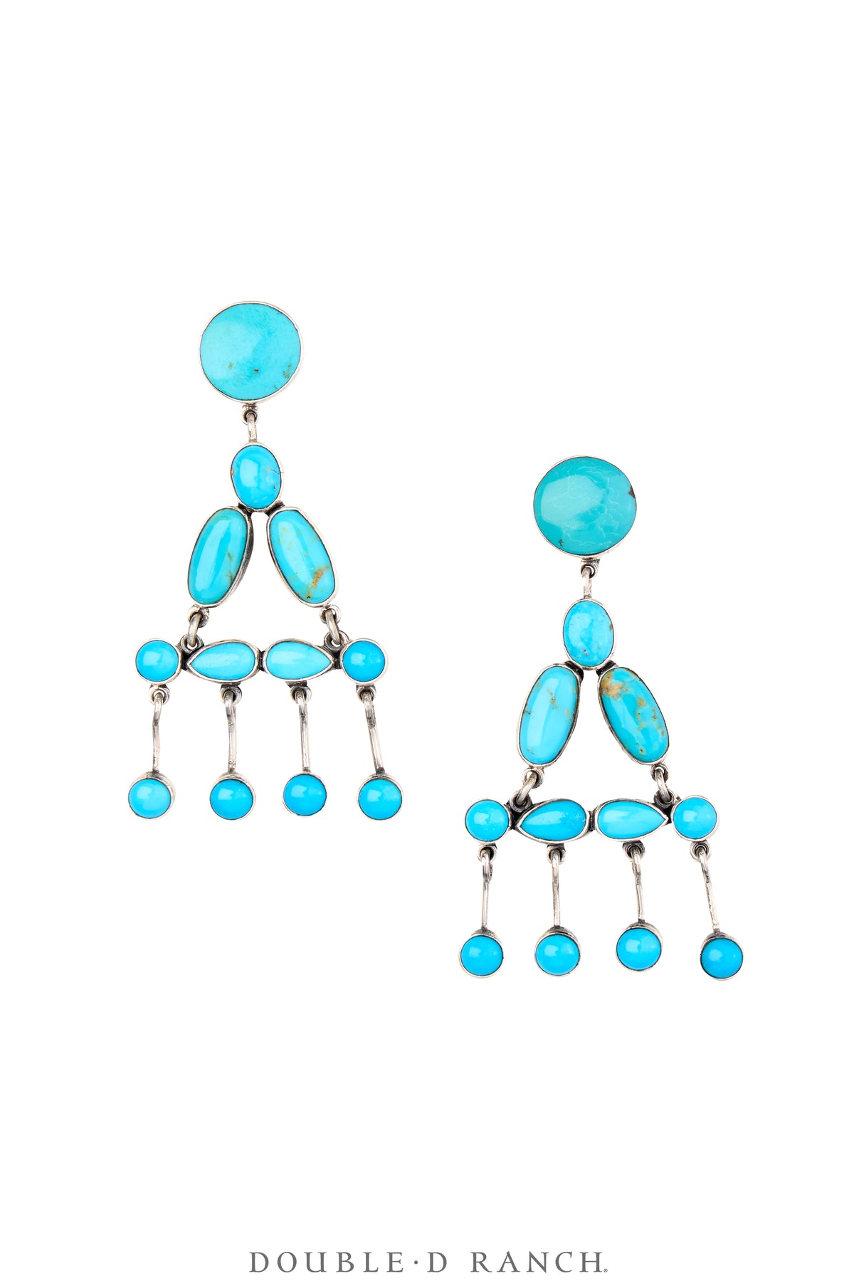 Earrings, Federico, Chandelier, Turquoise, Hallmark, Contemporary, 1896