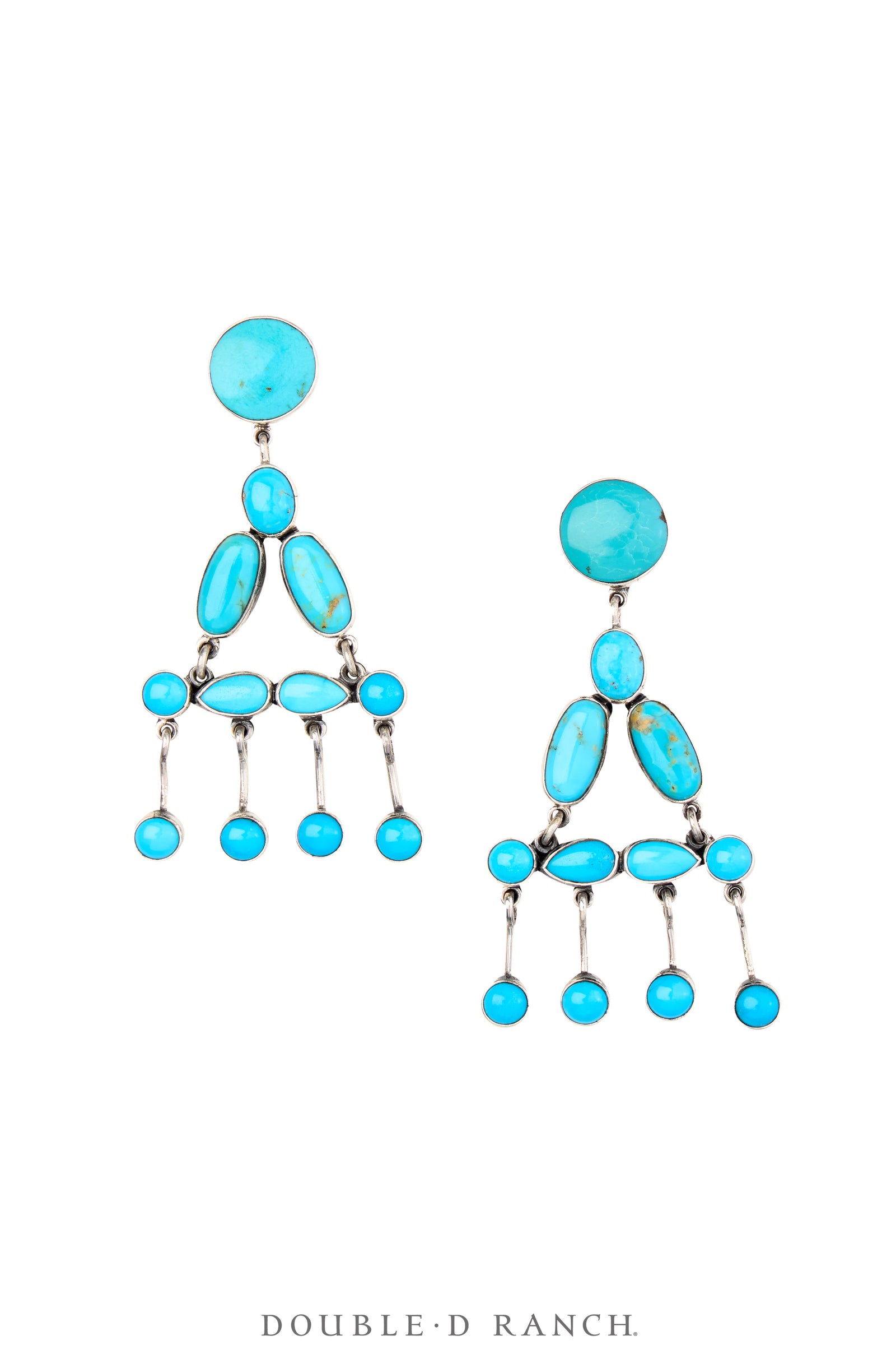 Earrings, Federico, Chandelier, Turquoise, Hallmark, Contemporary, 1896