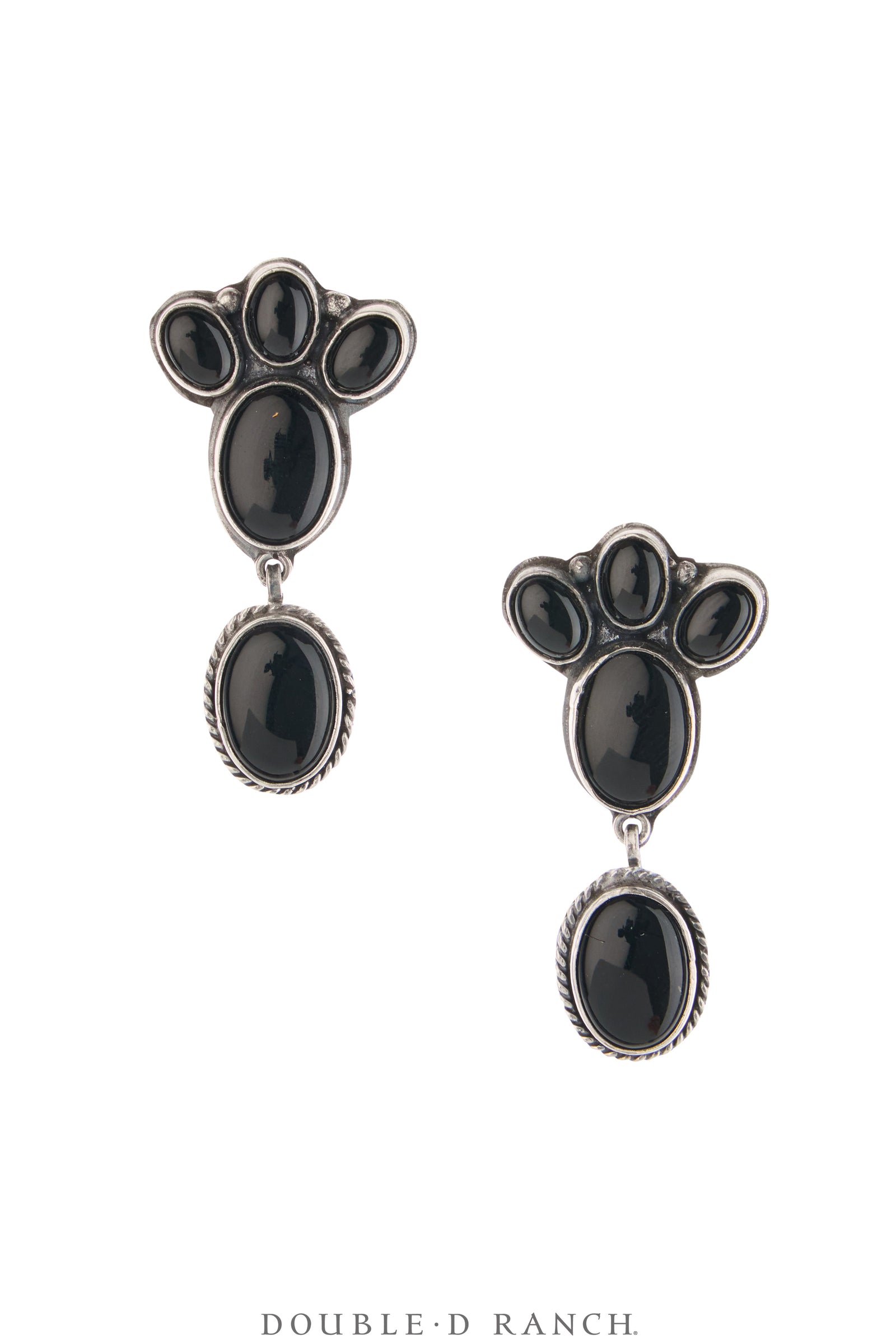 Earrings, Federico, Drop, Onyx, Hallmark, Contemporary, 1909B