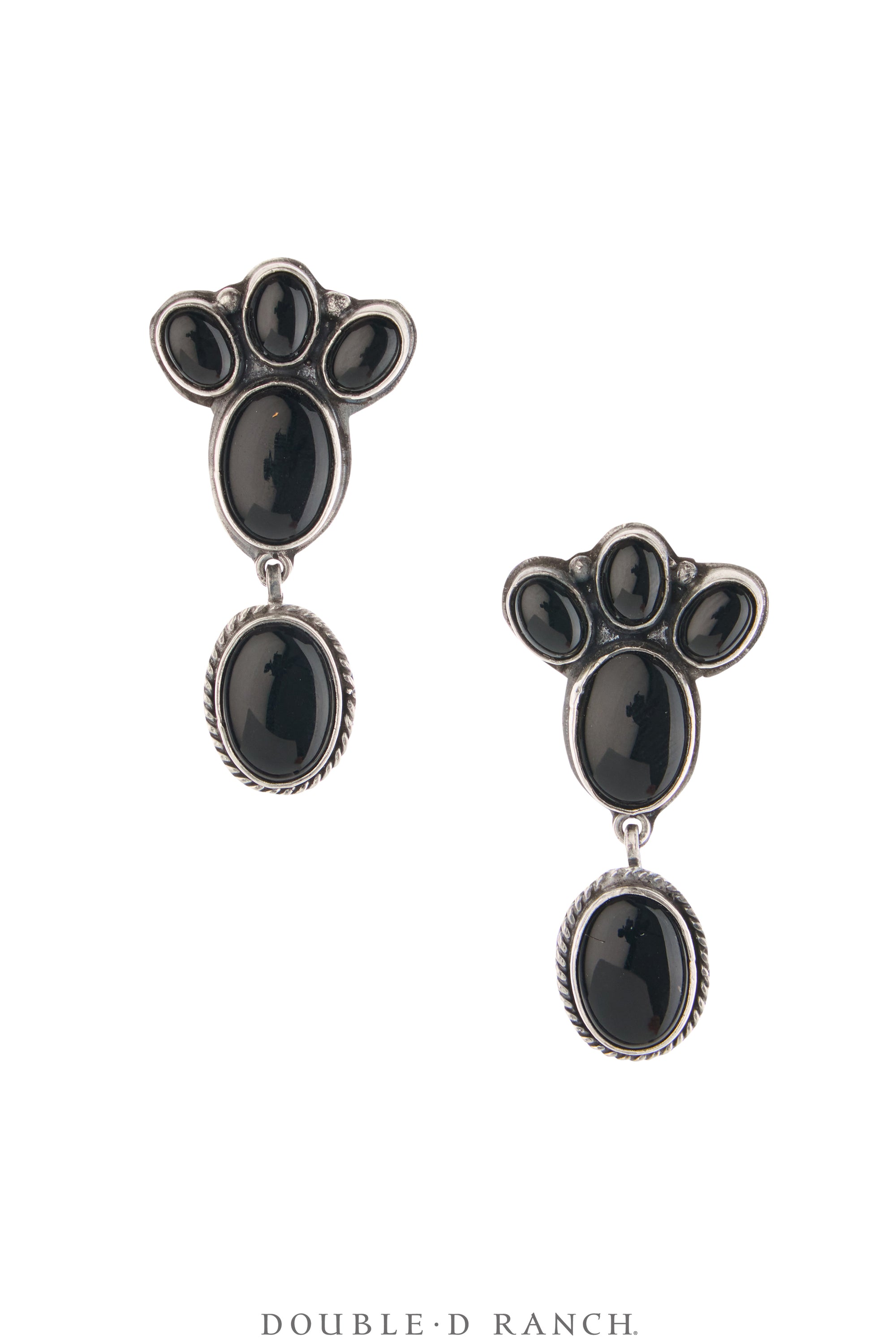 Earrings, Federico, Drop, Onyx, Hallmark, Contemporary, 1909B