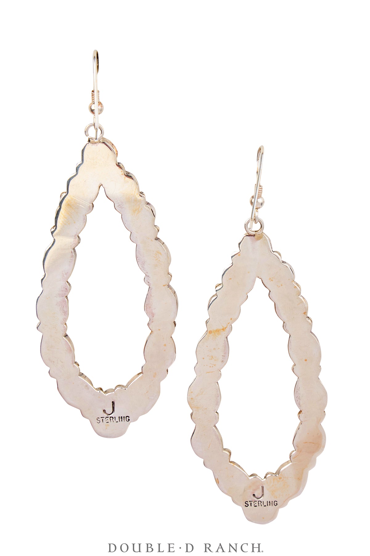 Earrings, Hoops, Coral, Elongated, Hallmark, Contemporary, 1927