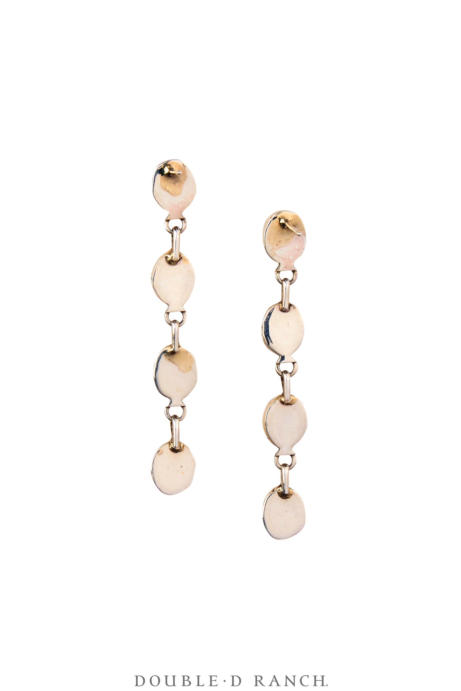 Earrings, Drops, Coral, Chain Link, Contemporary, 1929
