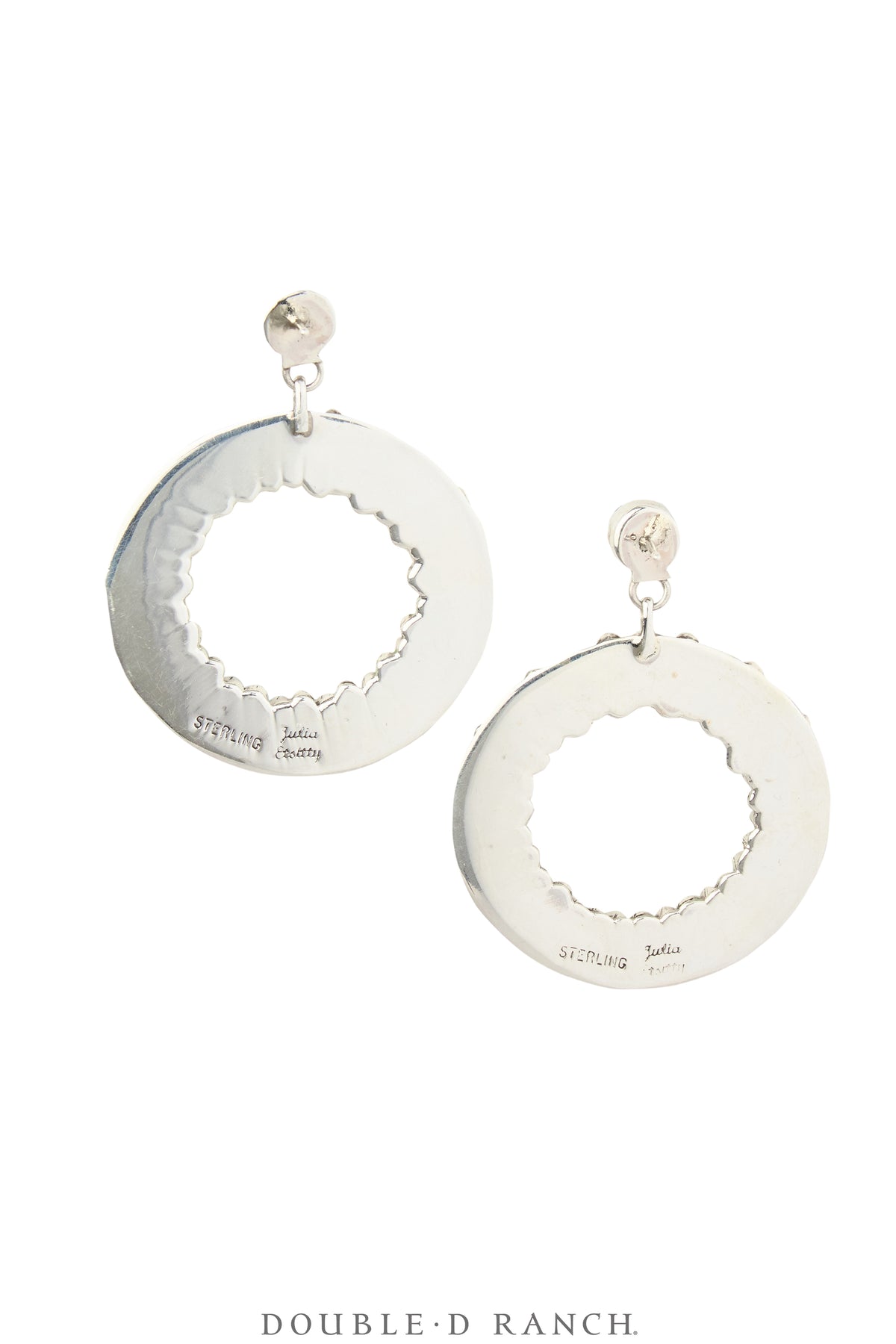 Earrings, Hoops, Turquoise, Hallmark, Contemporary, 1938