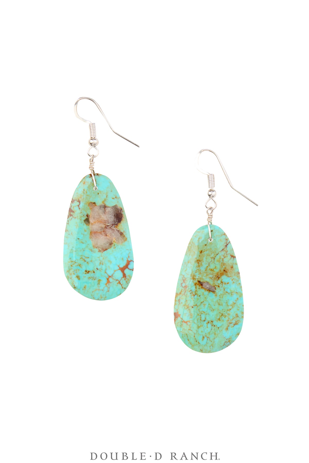 Earrings, Slab, Turquoise, Contemporary, 1966