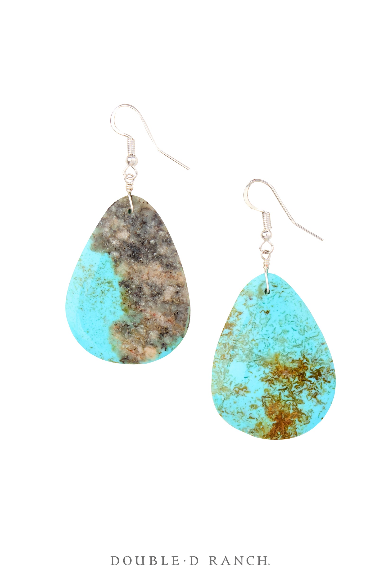 Earrings, Slab, Turquoise, Contemporary, 1969