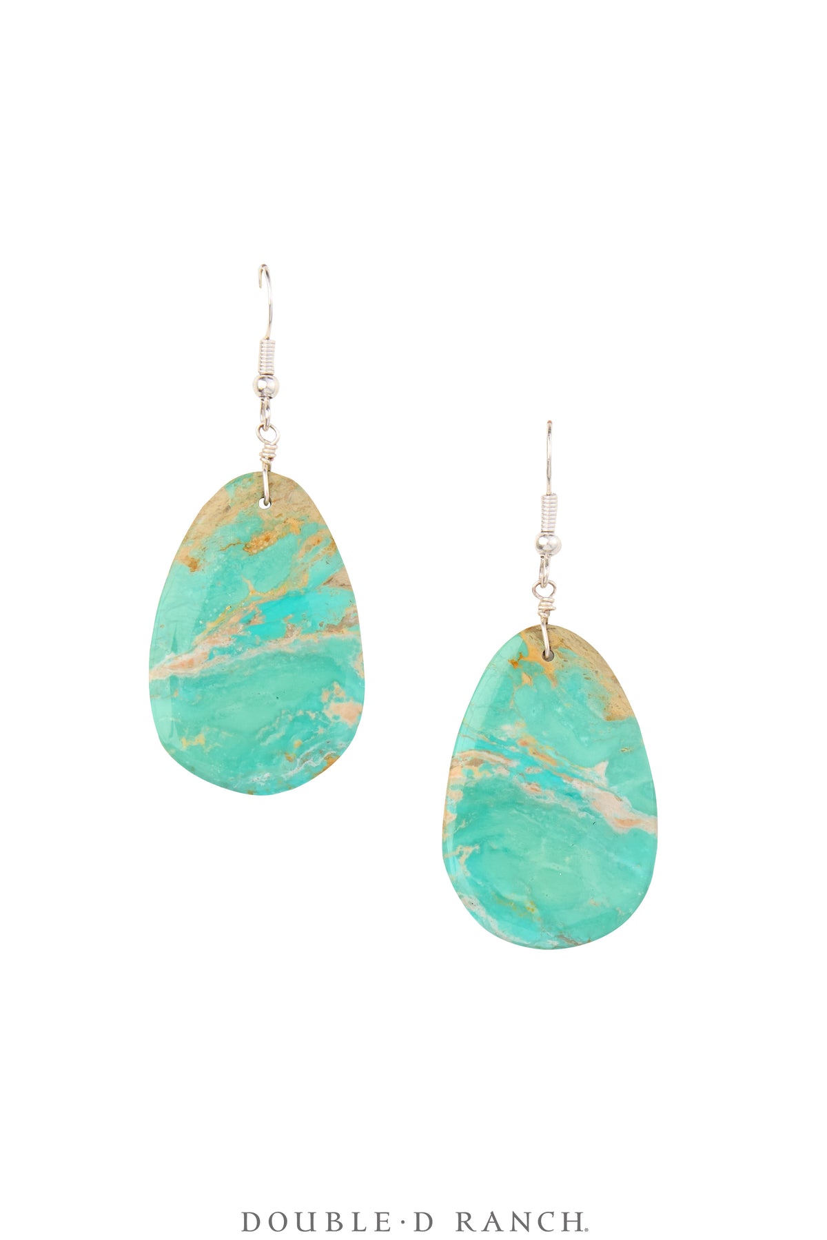 Earrings, Slab, Turquoise, Contemporary, 1971