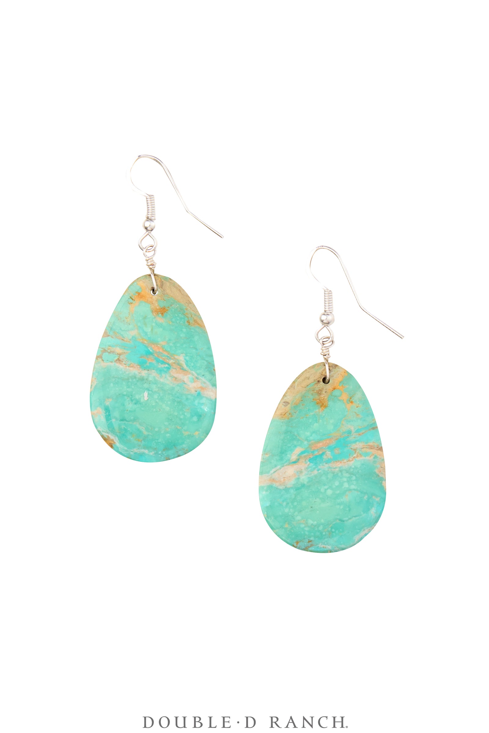 Earrings, Slab, Turquoise, Contemporary, 1971