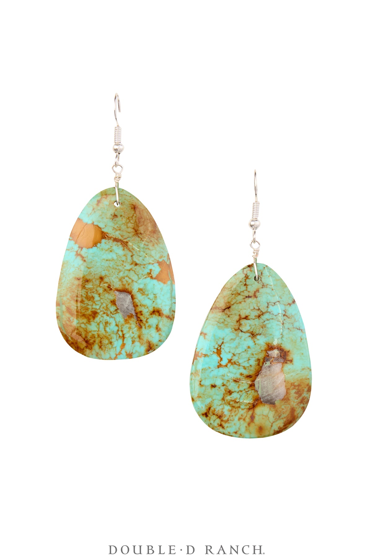 Earrings, Slab, Turquoise, Contemporary, 1972